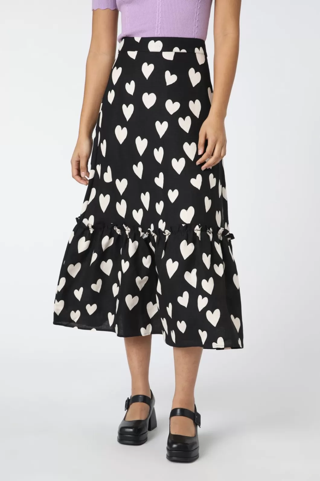 Skirts & Skorts<Princess Highway Love Hearts Midi Skirt