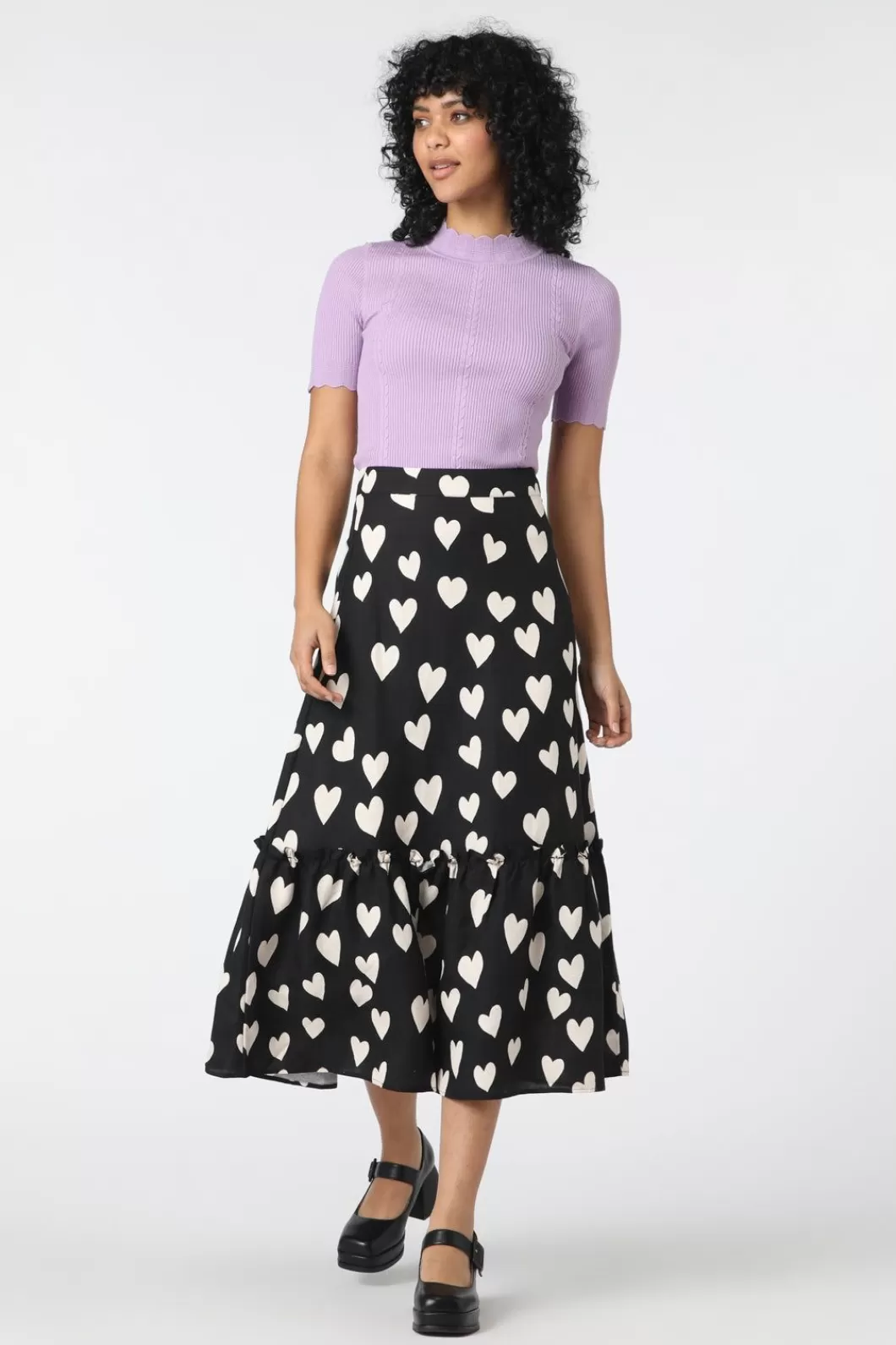 Skirts & Skorts<Princess Highway Love Hearts Midi Skirt