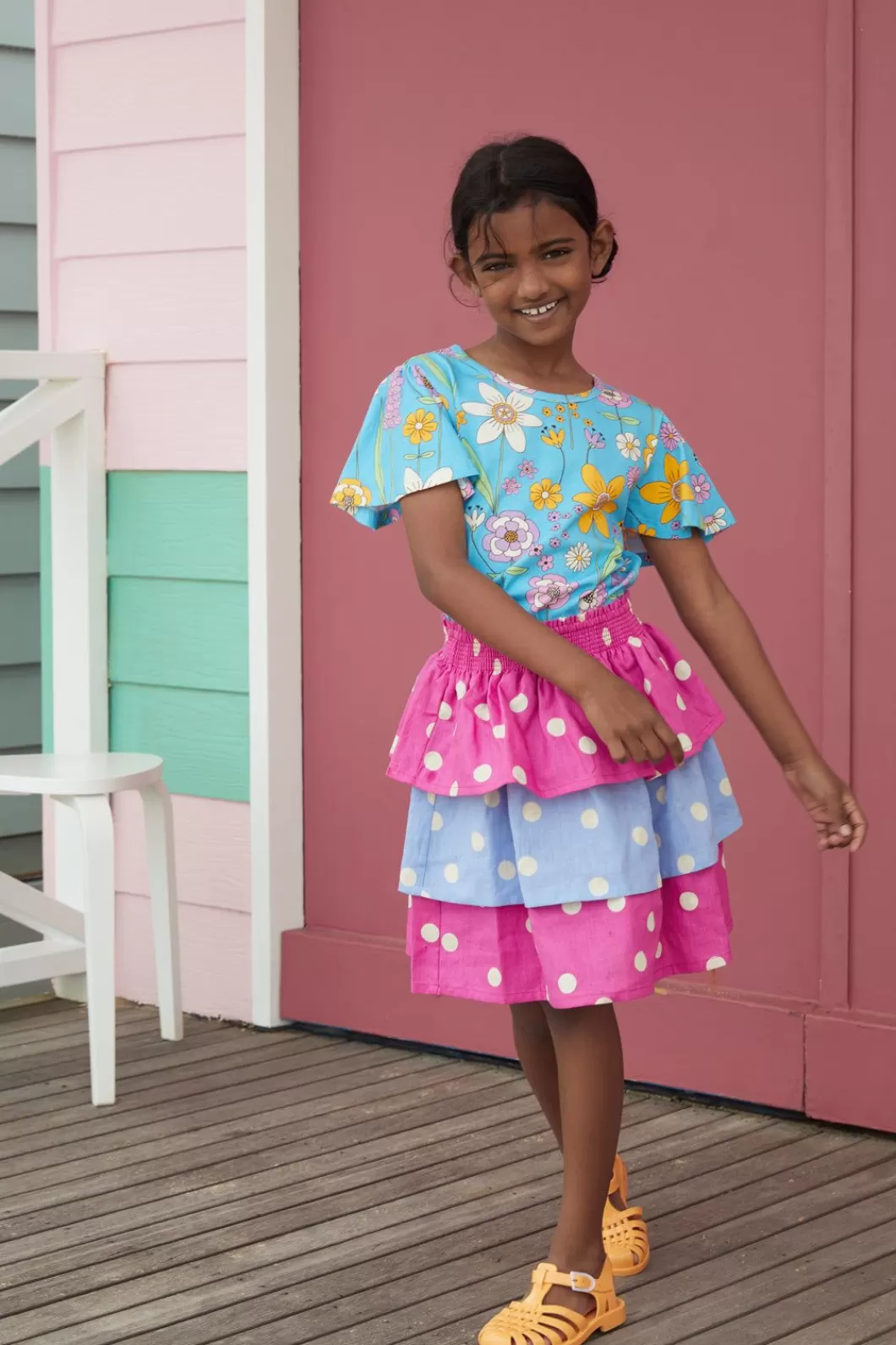 Bottoms<Princess Highway Kids Lucy Spot Kids Tiered Skirt