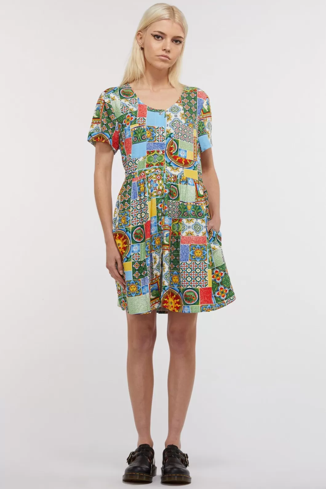 Dresses & Pinafores<Dangerfield Majolica Viscose Baby Doll Dress