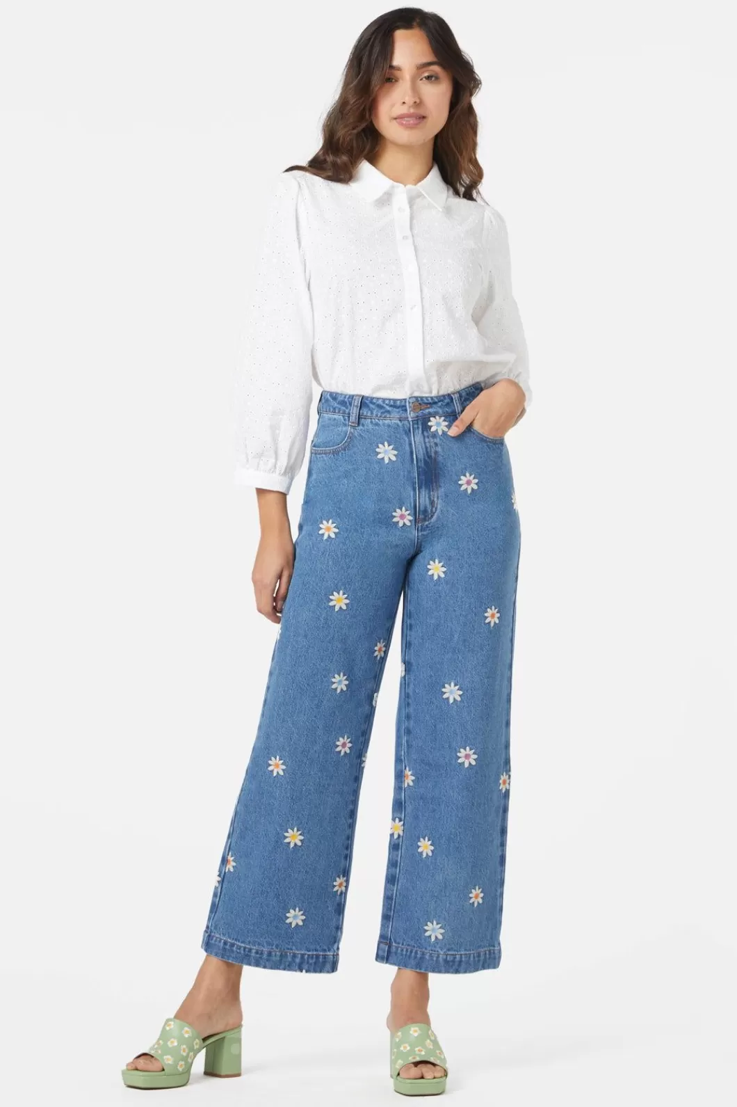 Pants & Jumpsuits<Princess Highway Margo Daisy Embroidered Jean