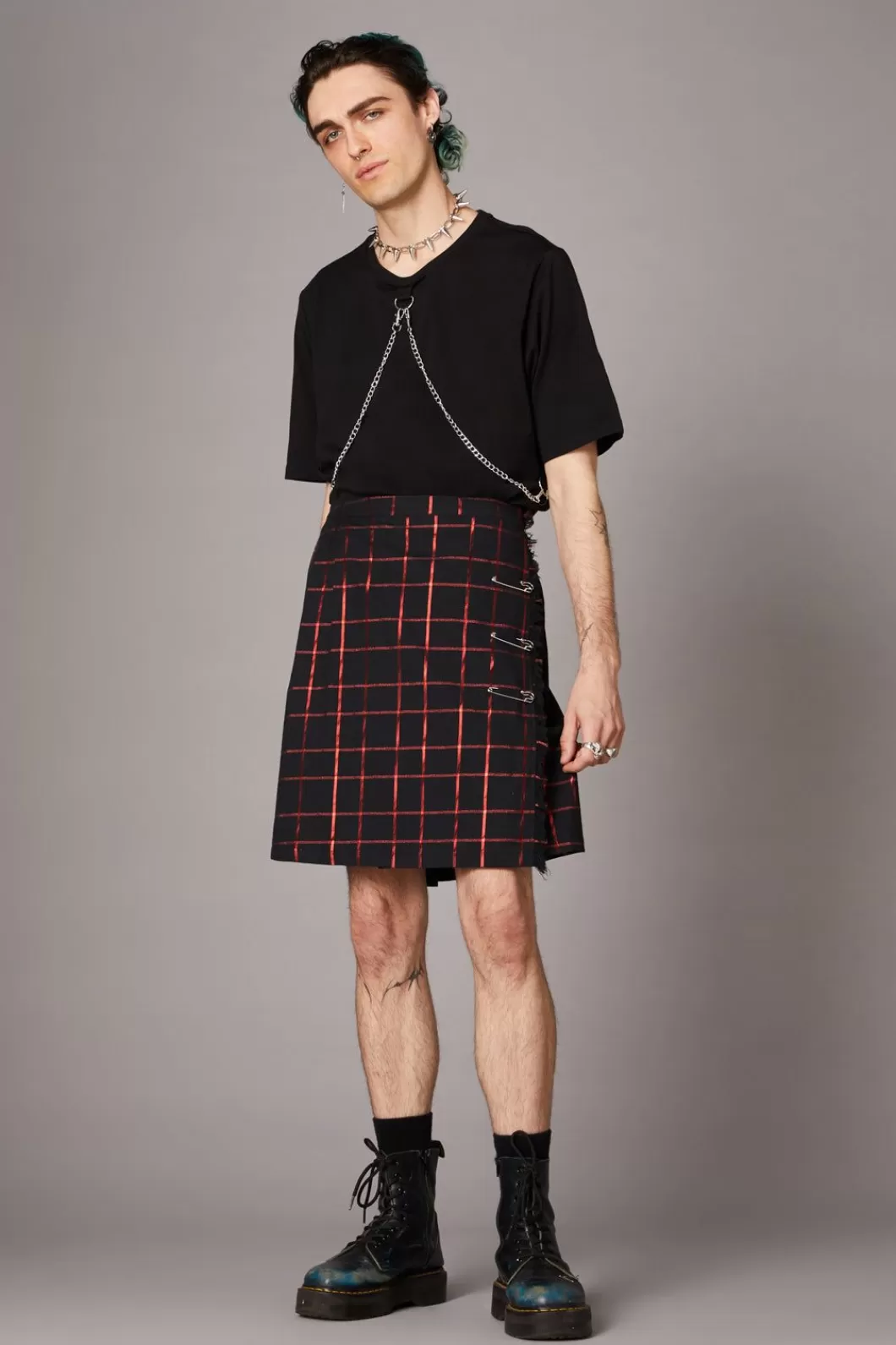 Pants & Shorts<Black Friday Metallic Check Tartan Kilt