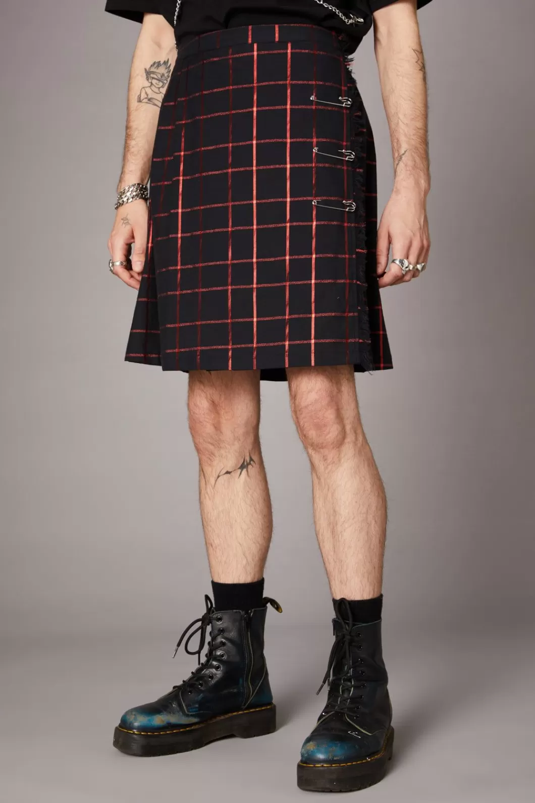 Pants & Shorts<Black Friday Metallic Check Tartan Kilt