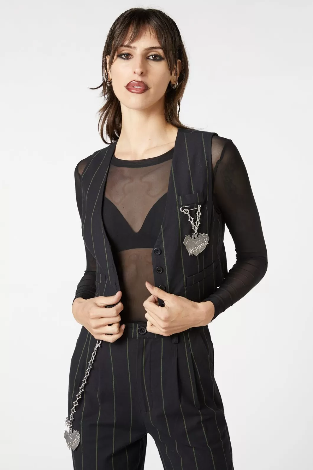 Jackets & Coats<Dangerfield Mystery Pinstripe Vest