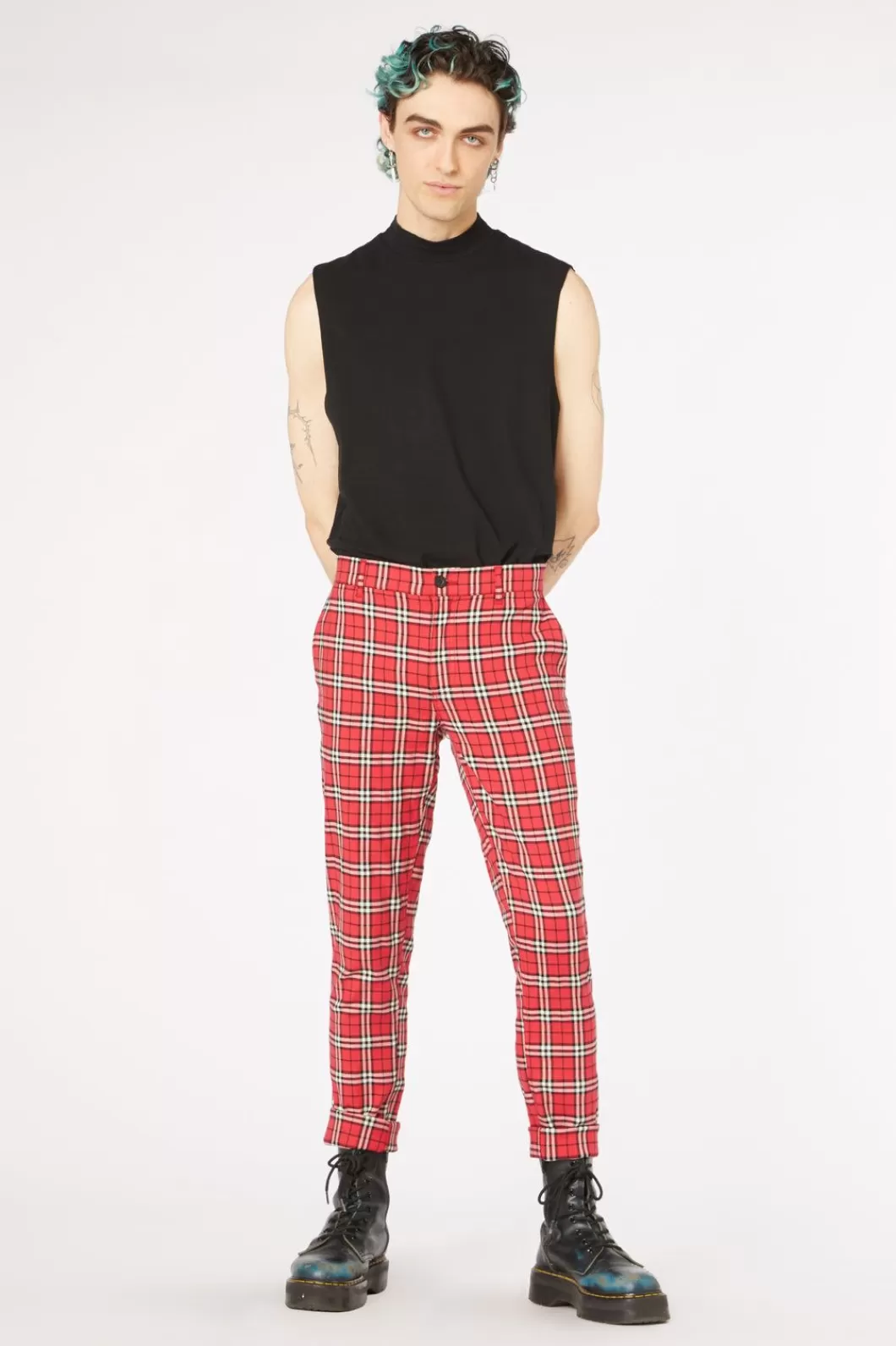 Pants & Shorts<Dangerfield Nah Tartan Cotton Twill Pant