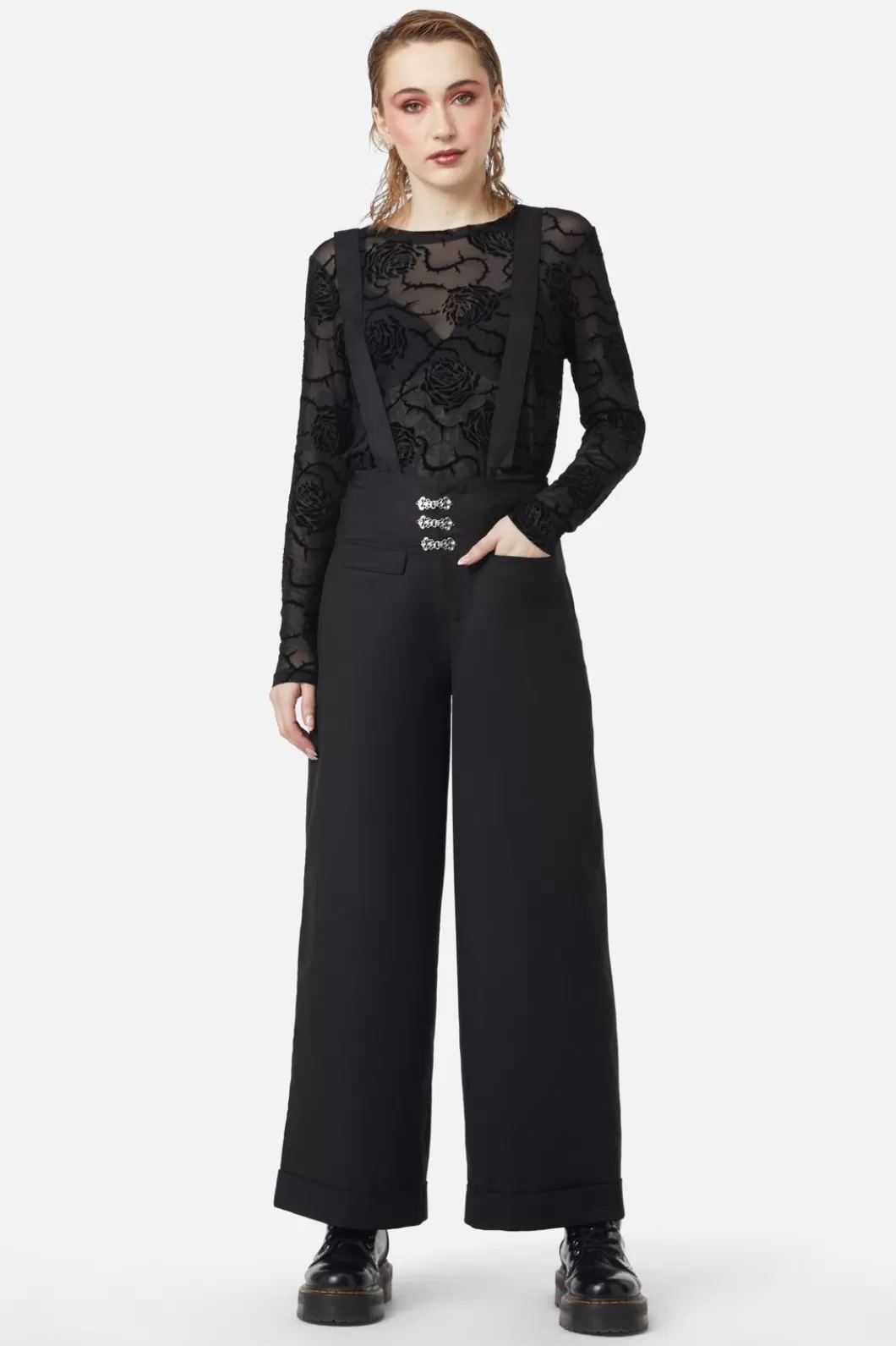 Pants & Jumpsuits<Dangerfield Ornate Tux High Rise Pant