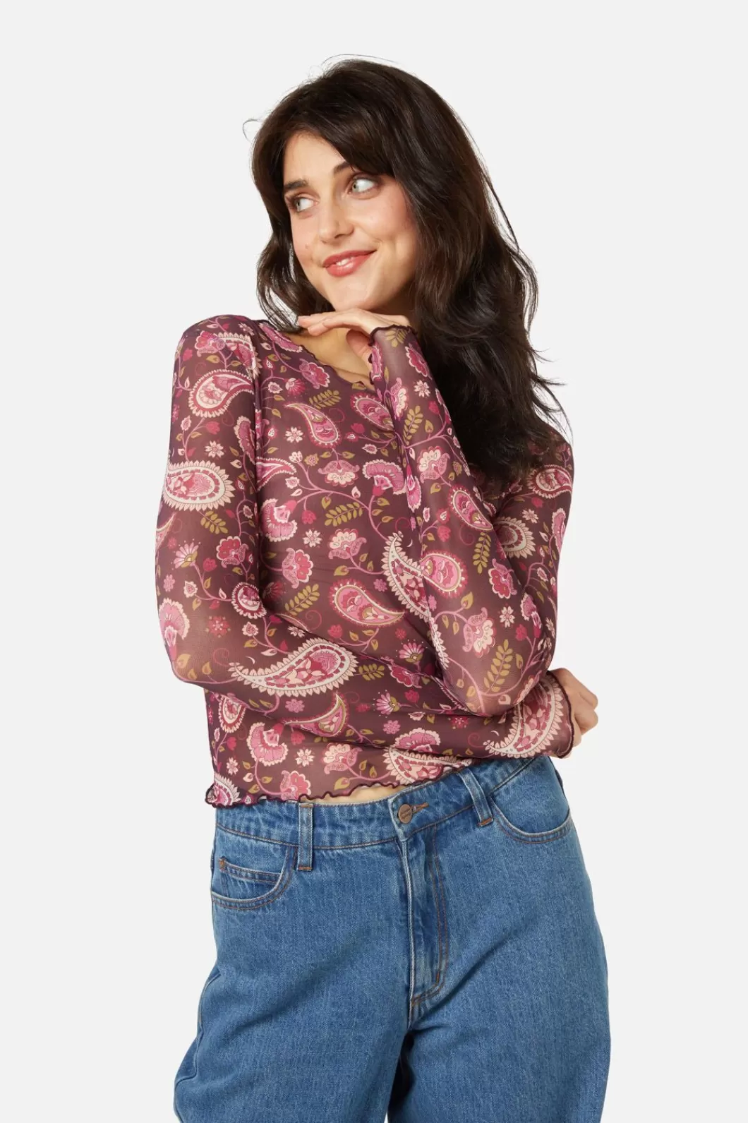 Blouses & Tops<Princess Highway Paisley Mesh Top