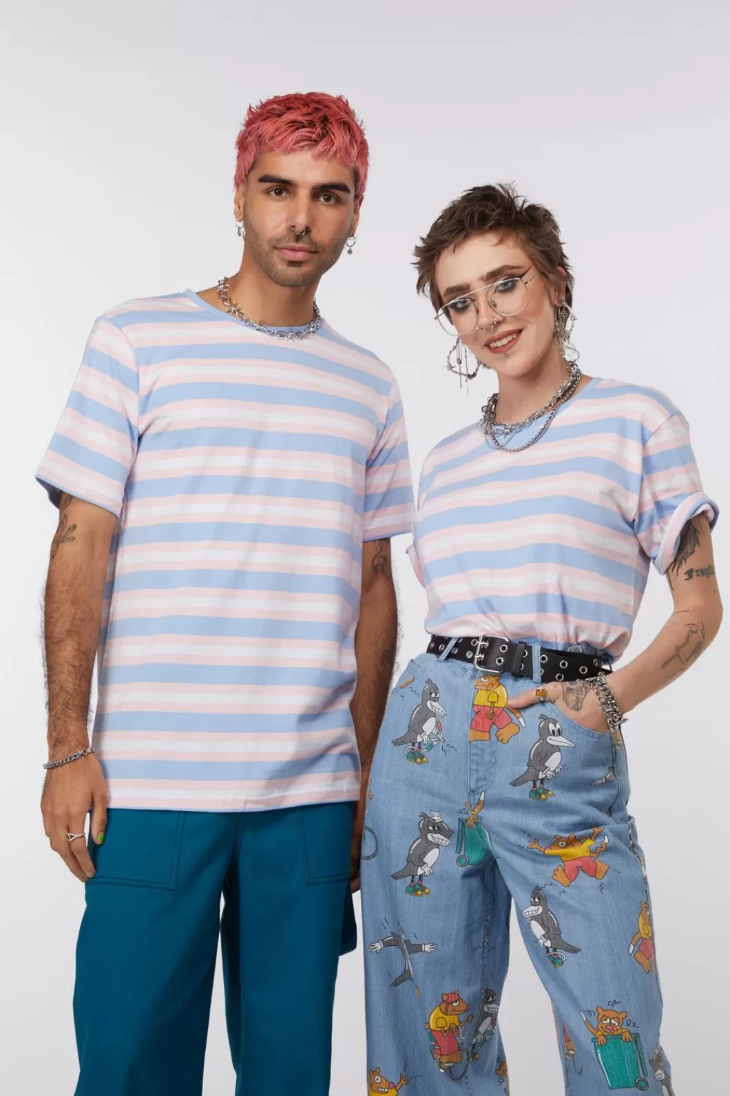 Shirts & Tees<Dangerfield Pastel Stripes Tee