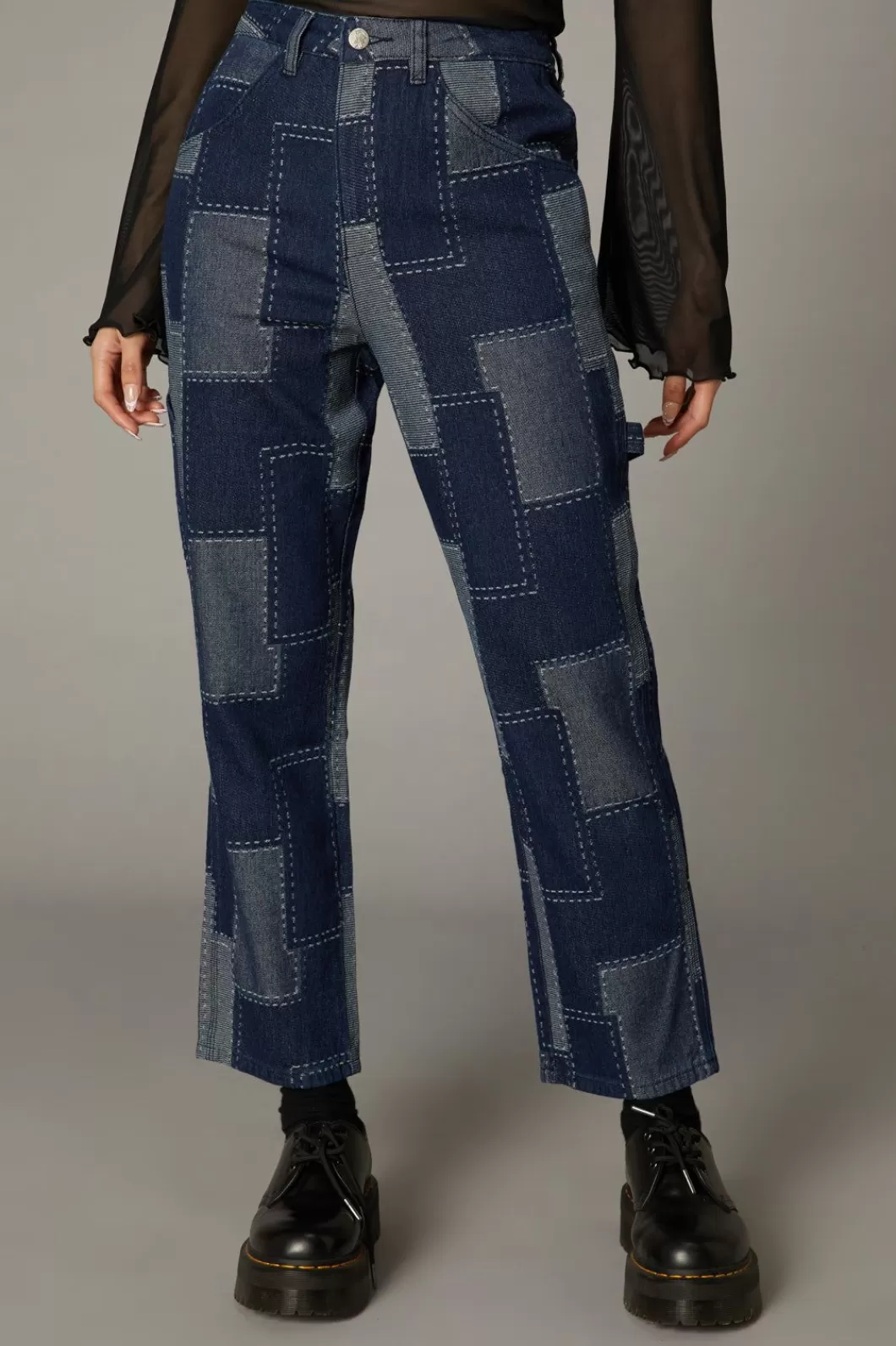 Pants & Jumpsuits<Black Friday Patchwork Denim Jean