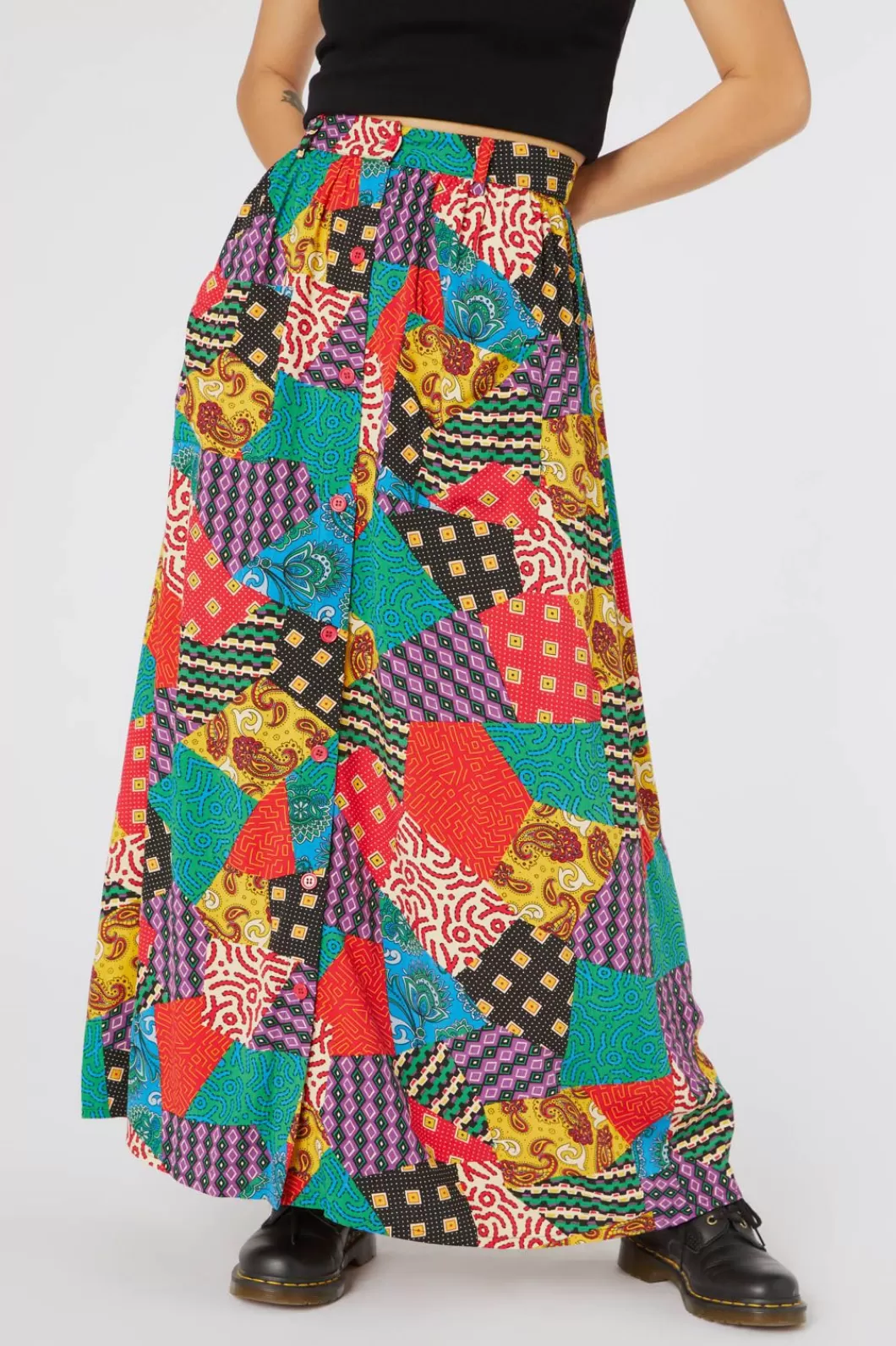 Skirts & Skorts<Dangerfield Patchwork Viscose Skirt