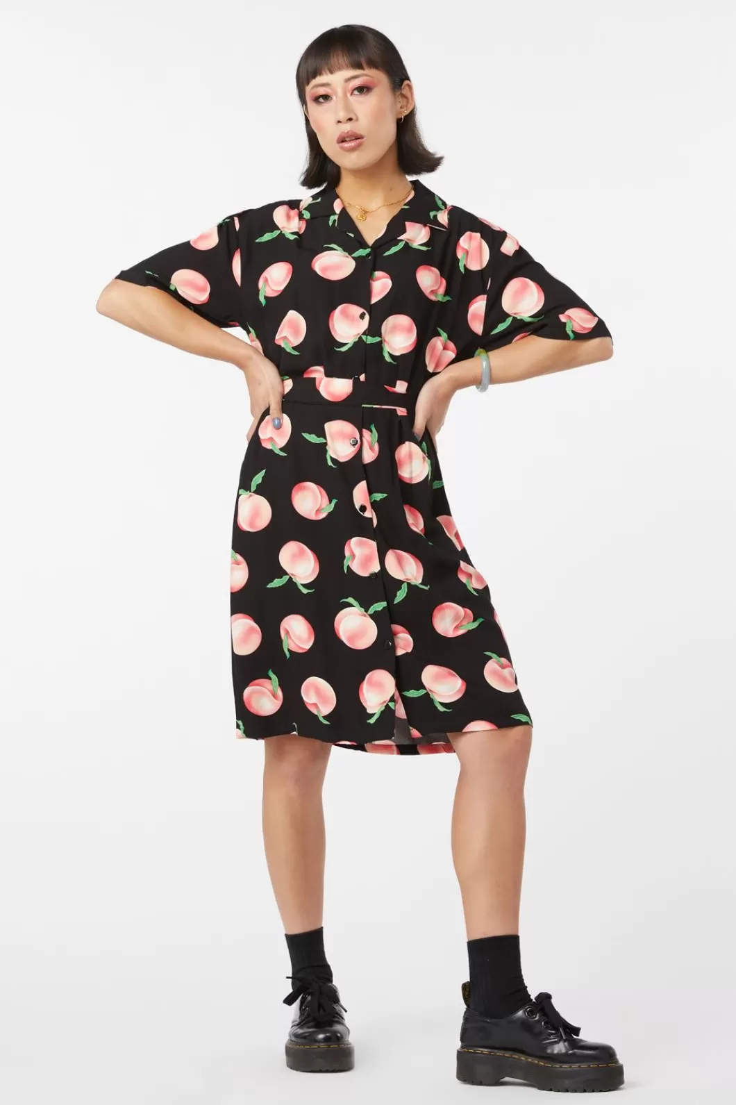 Dresses & Pinafores<Dangerfield Peachy Viscose Shirt Dress