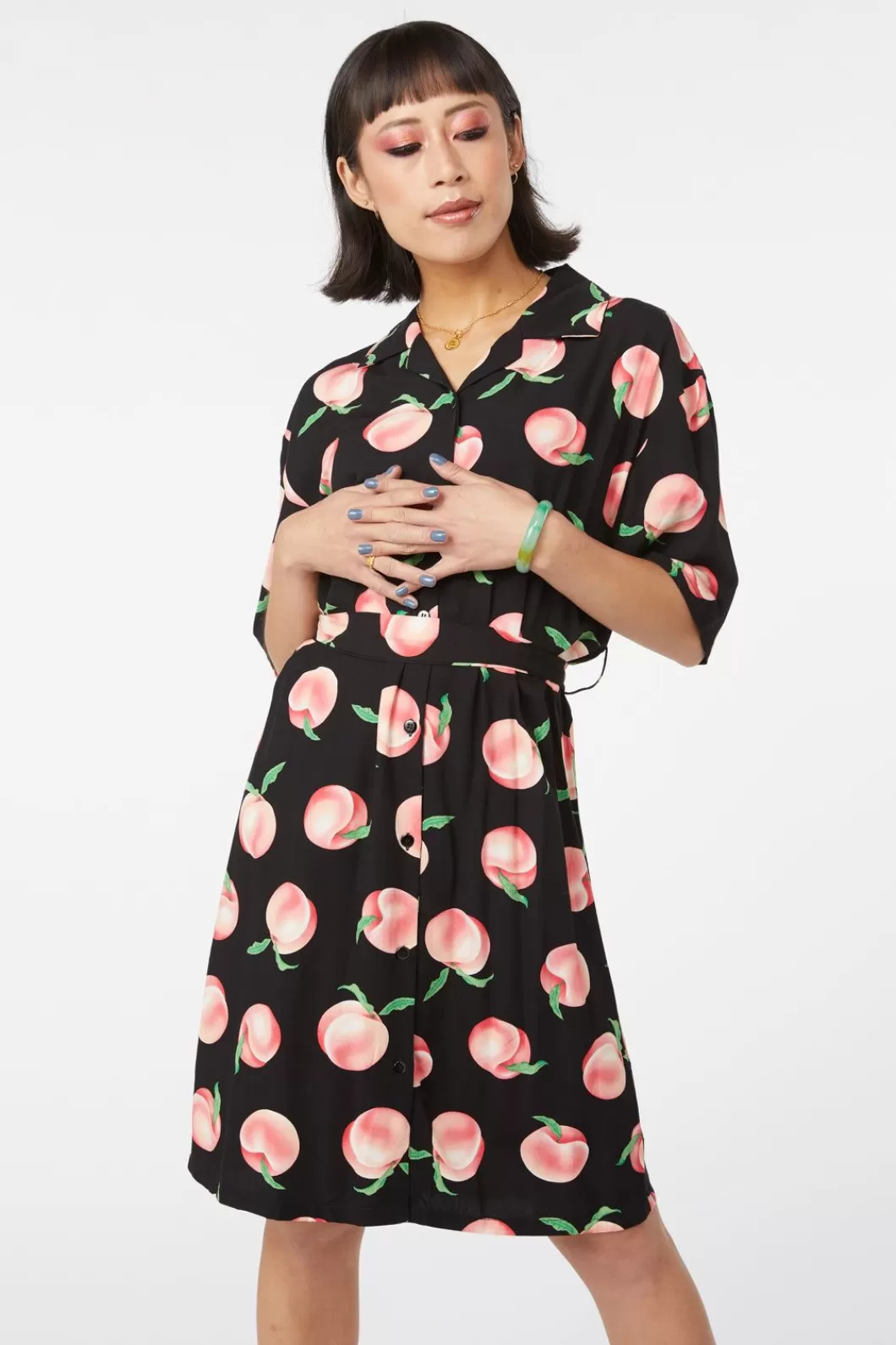 Dresses & Pinafores<Dangerfield Peachy Viscose Shirt Dress