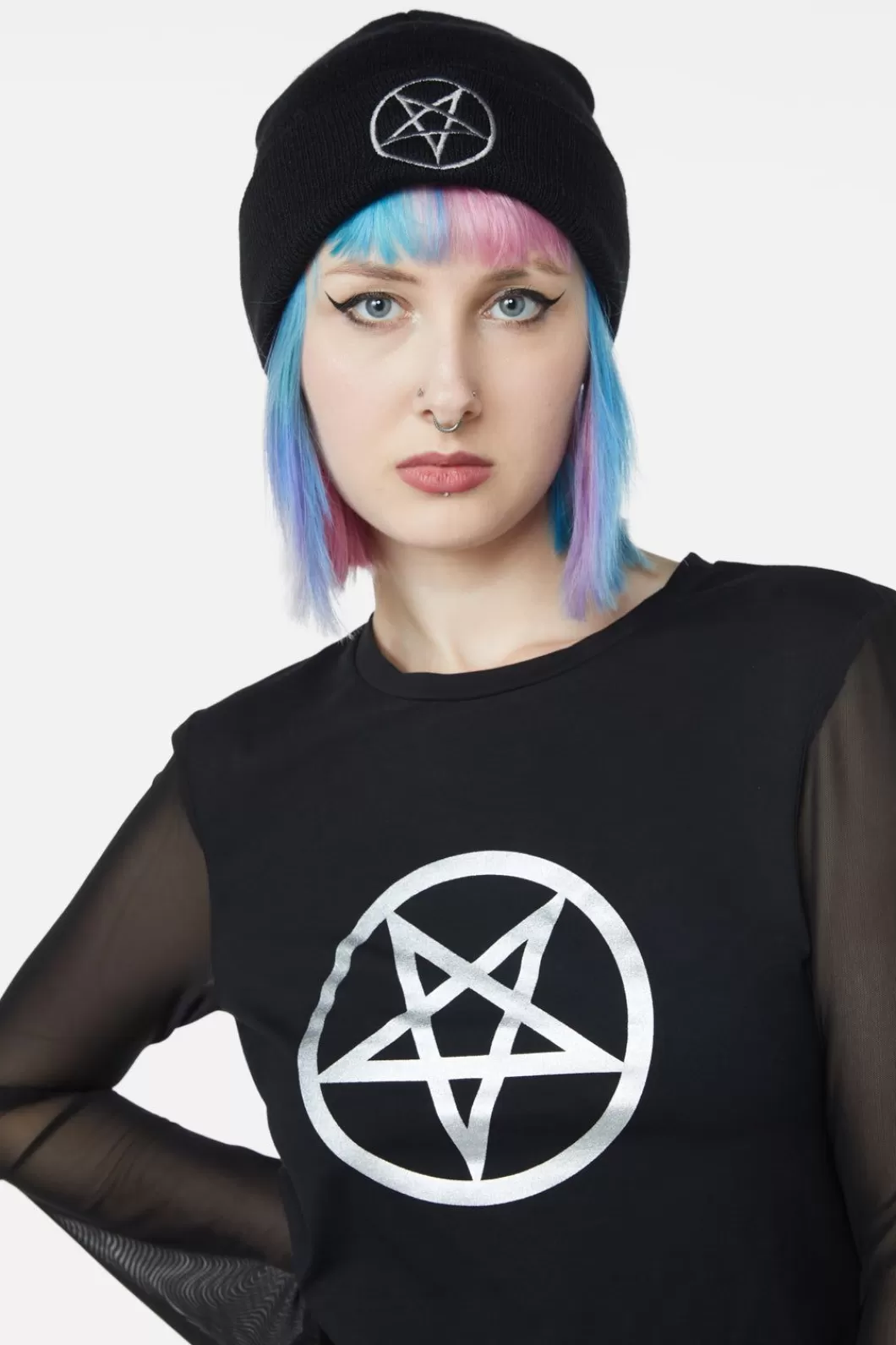 Hats<Dangerfield Pentagram Knit Beanie