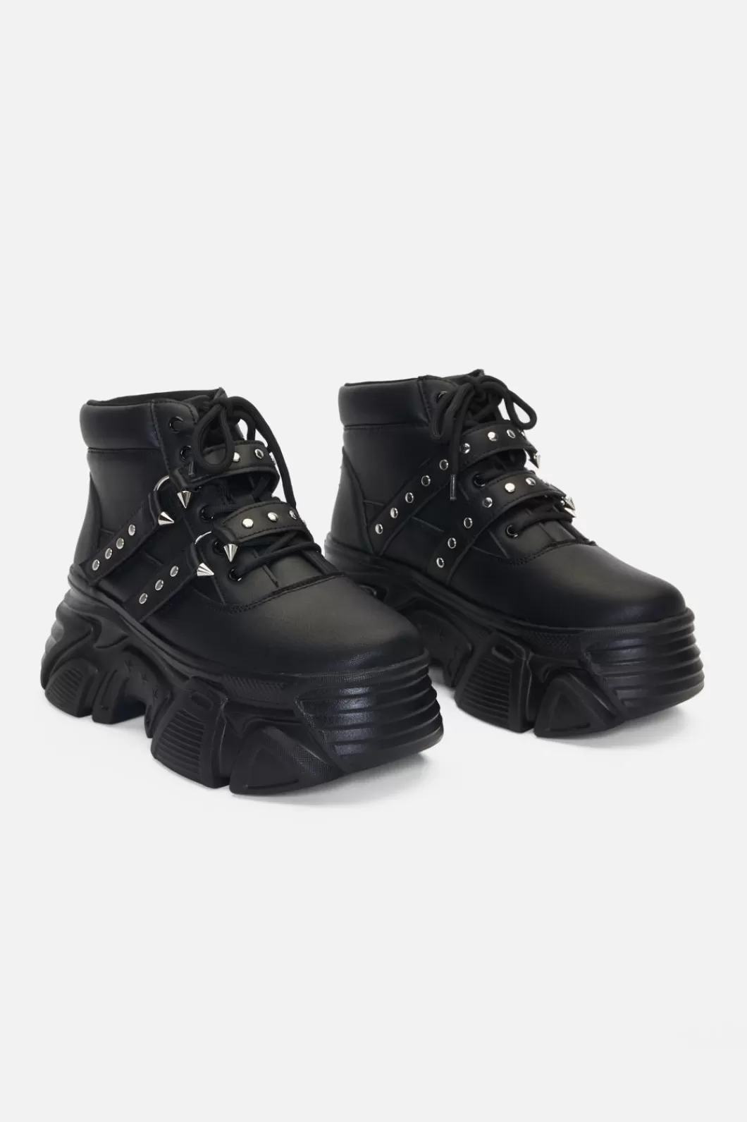 Shoes<Black Friday Pierced Platform Sneakers