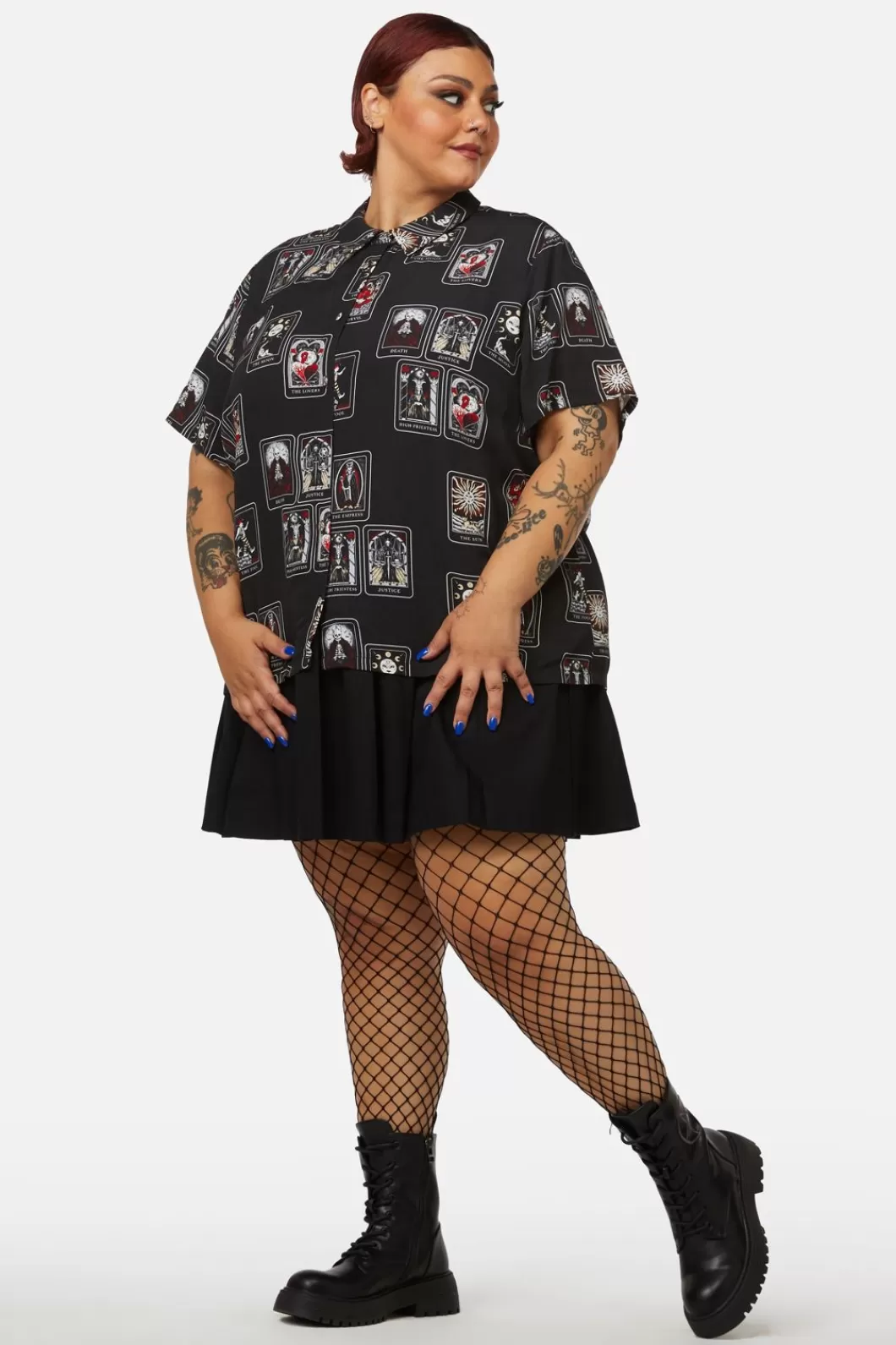 Socks & Tights<Dangerfield Plus Size Wide Fishnet Tights