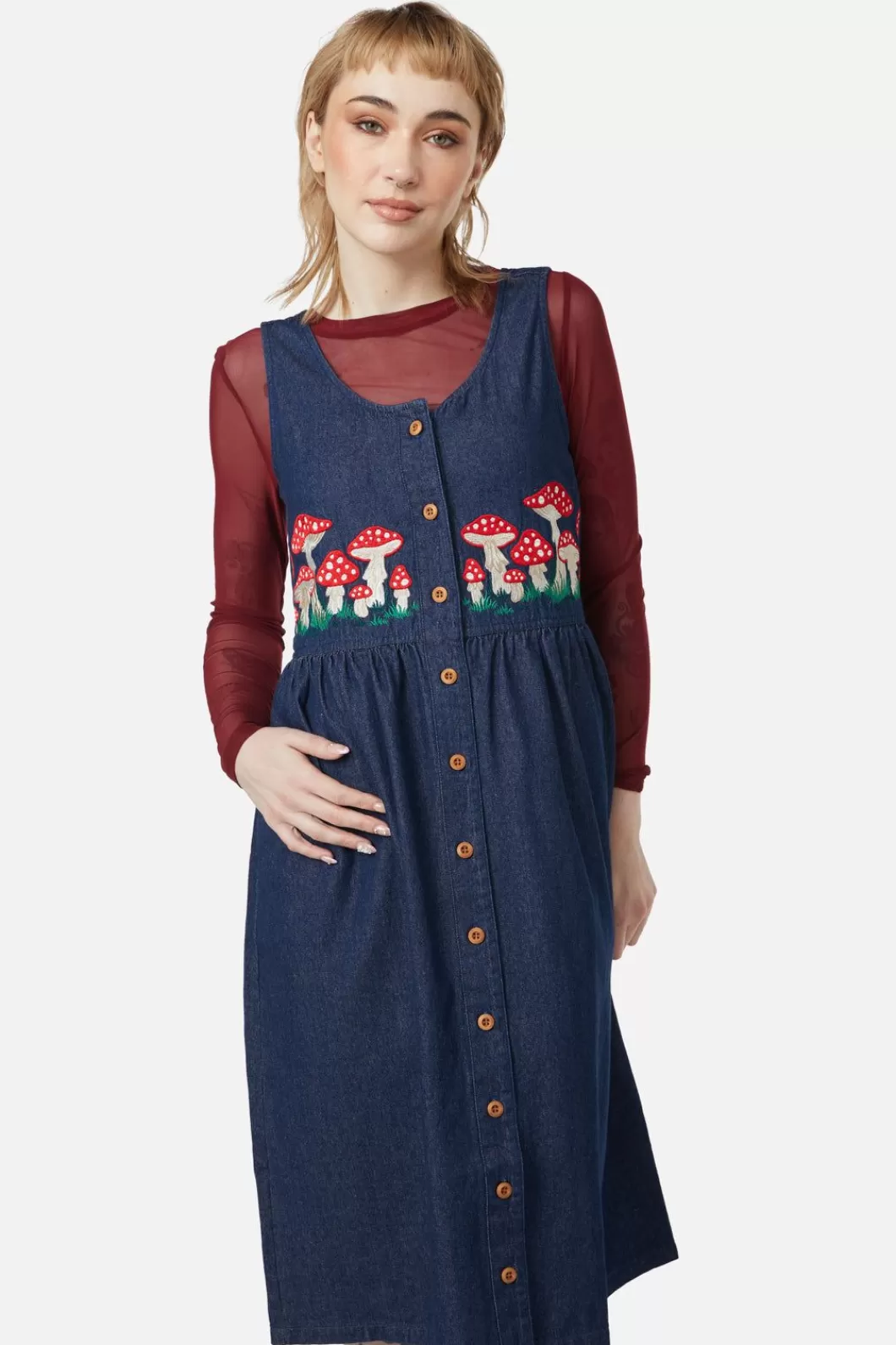 Dresses & Pinafores<Dangerfield Pocket Mushroom Pinafore