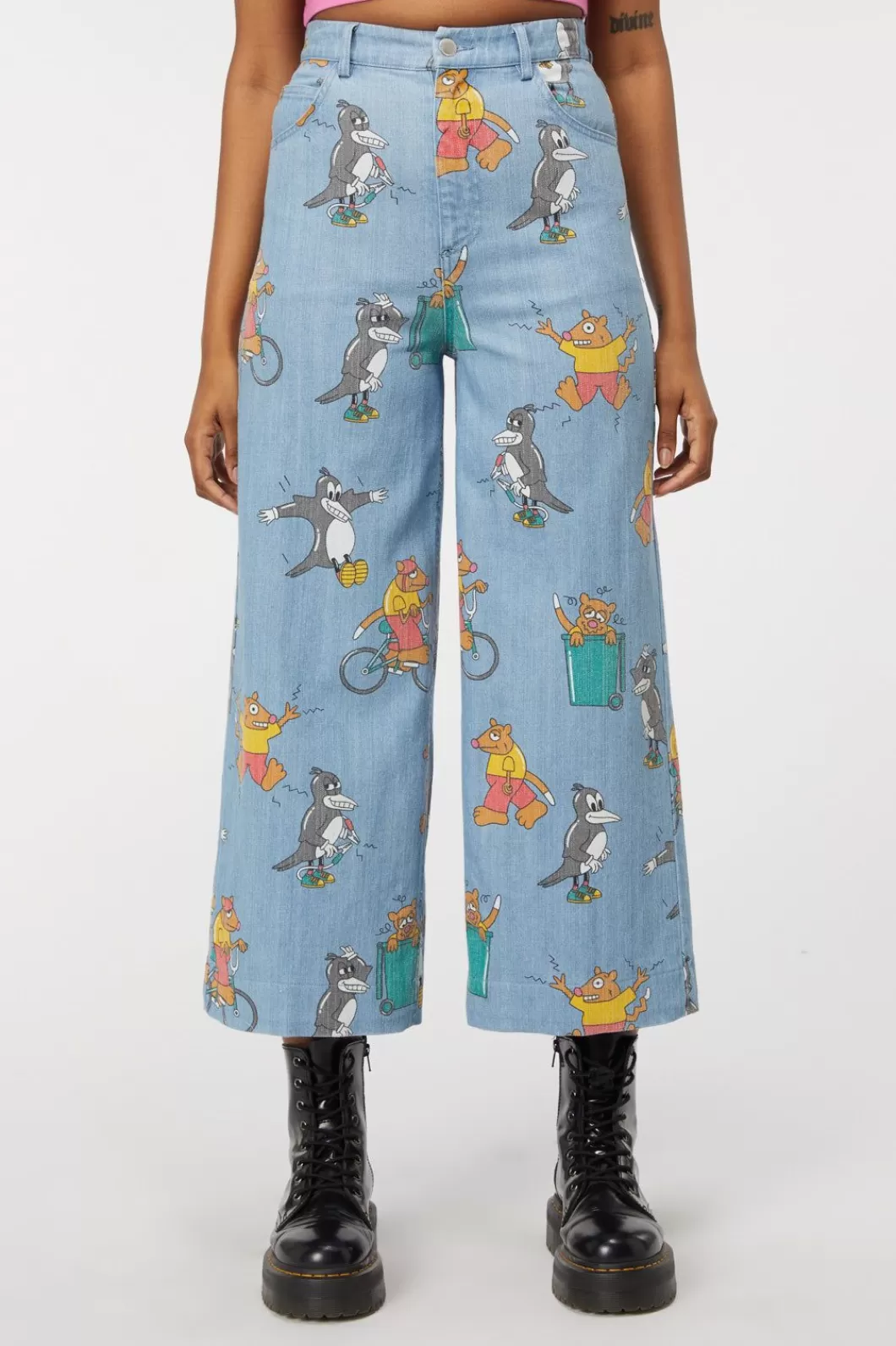 Pants & Jumpsuits<Dangerfield Possum Magpie Wide Leg Jeans