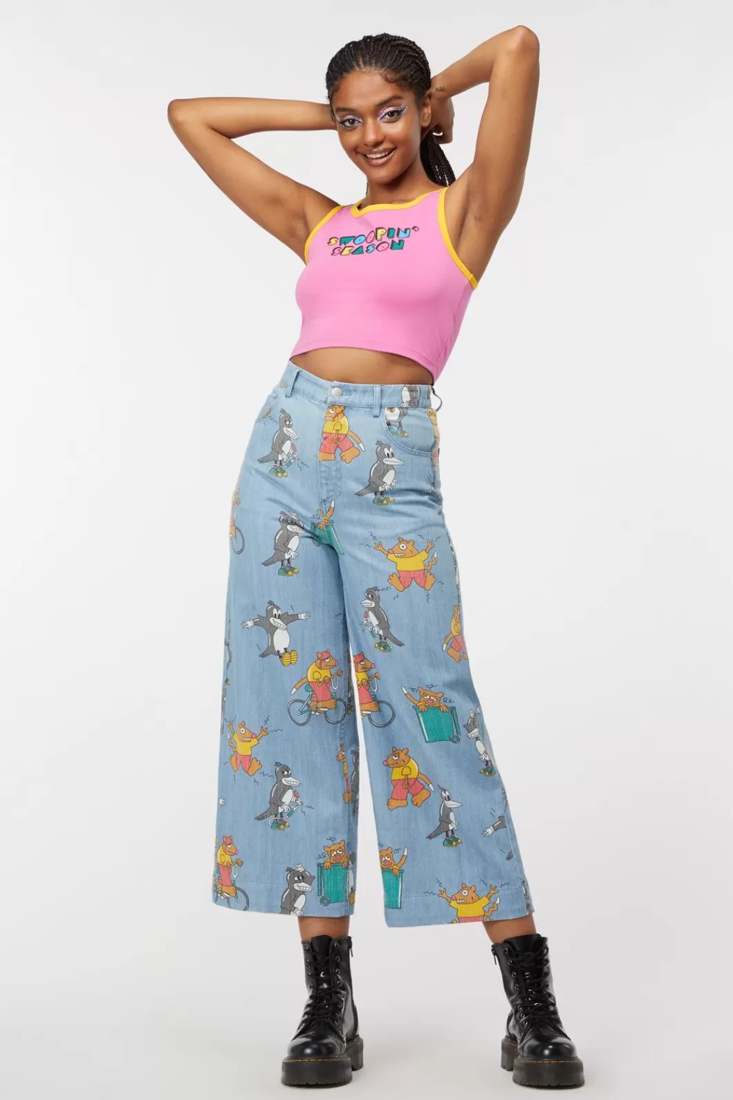 Pants & Jumpsuits<Dangerfield Possum Magpie Wide Leg Jeans