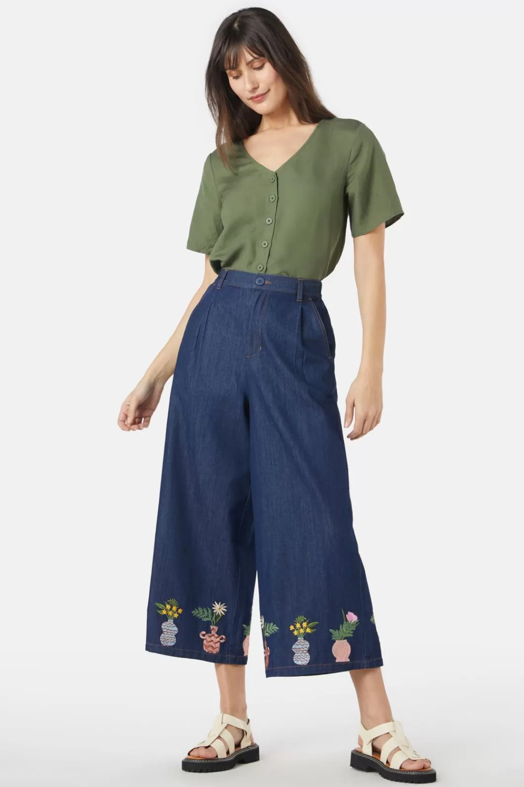 Pants & Jumpsuits<Princess Highway Pretty Vases Emb Pant