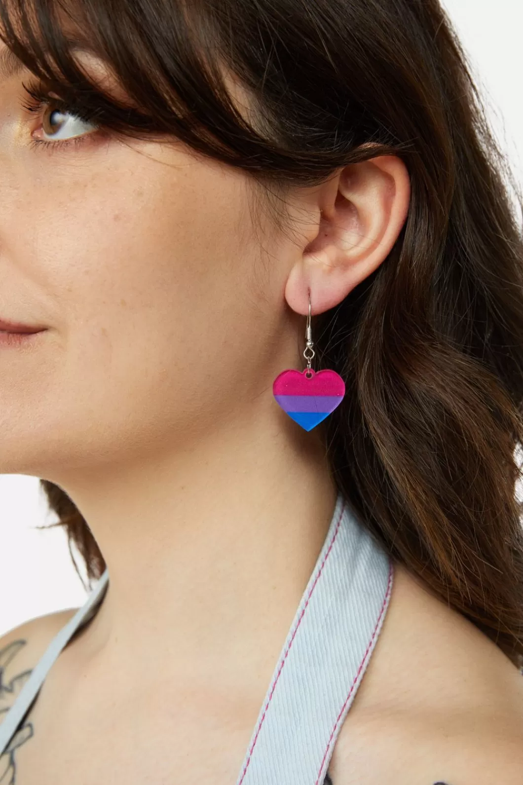 Jewellery<Dangerfield Pride Heart Earrings Bisexual