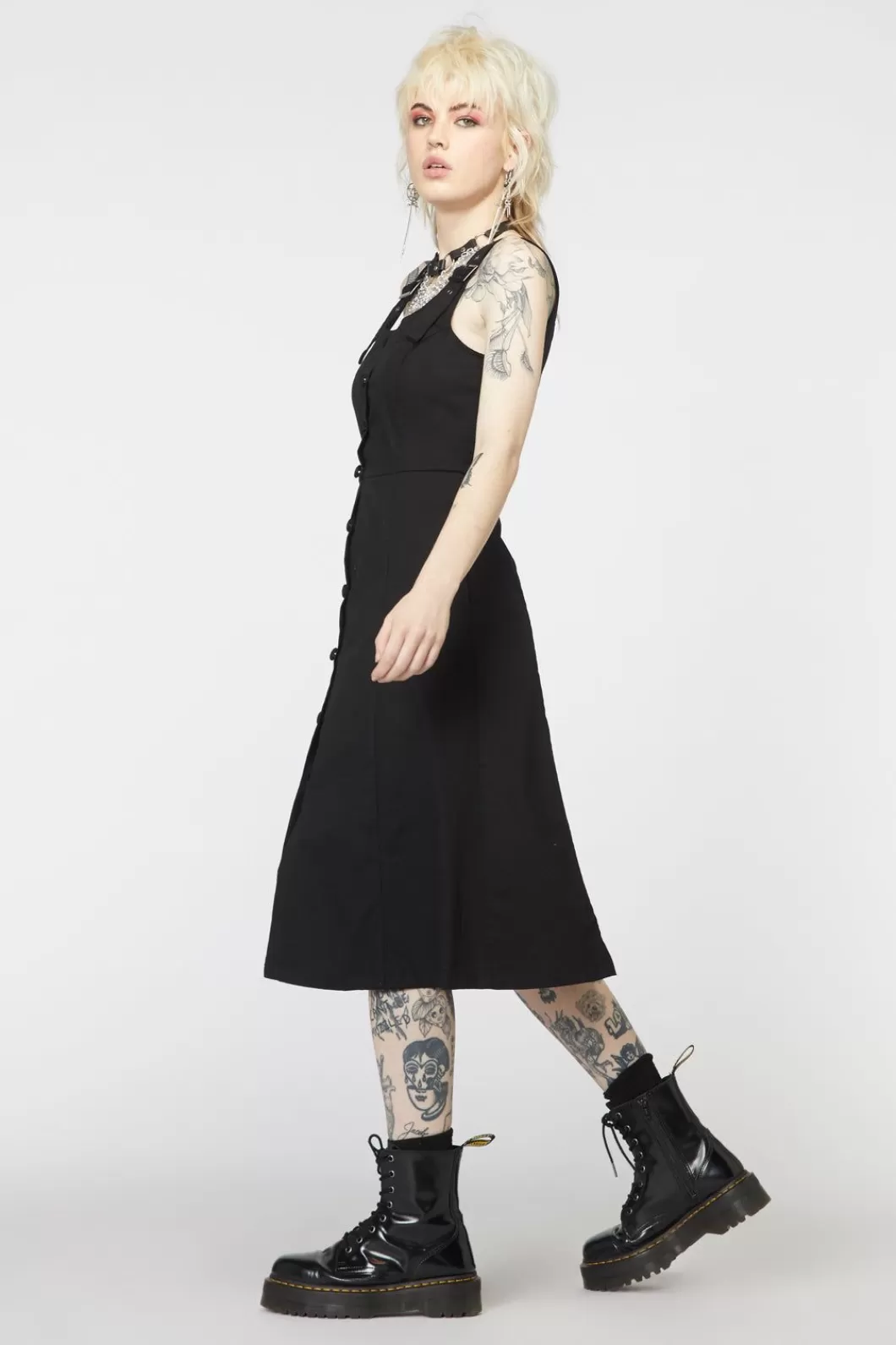 Dresses & Pinafores<Dangerfield Punk Buckle Midi Pinafore