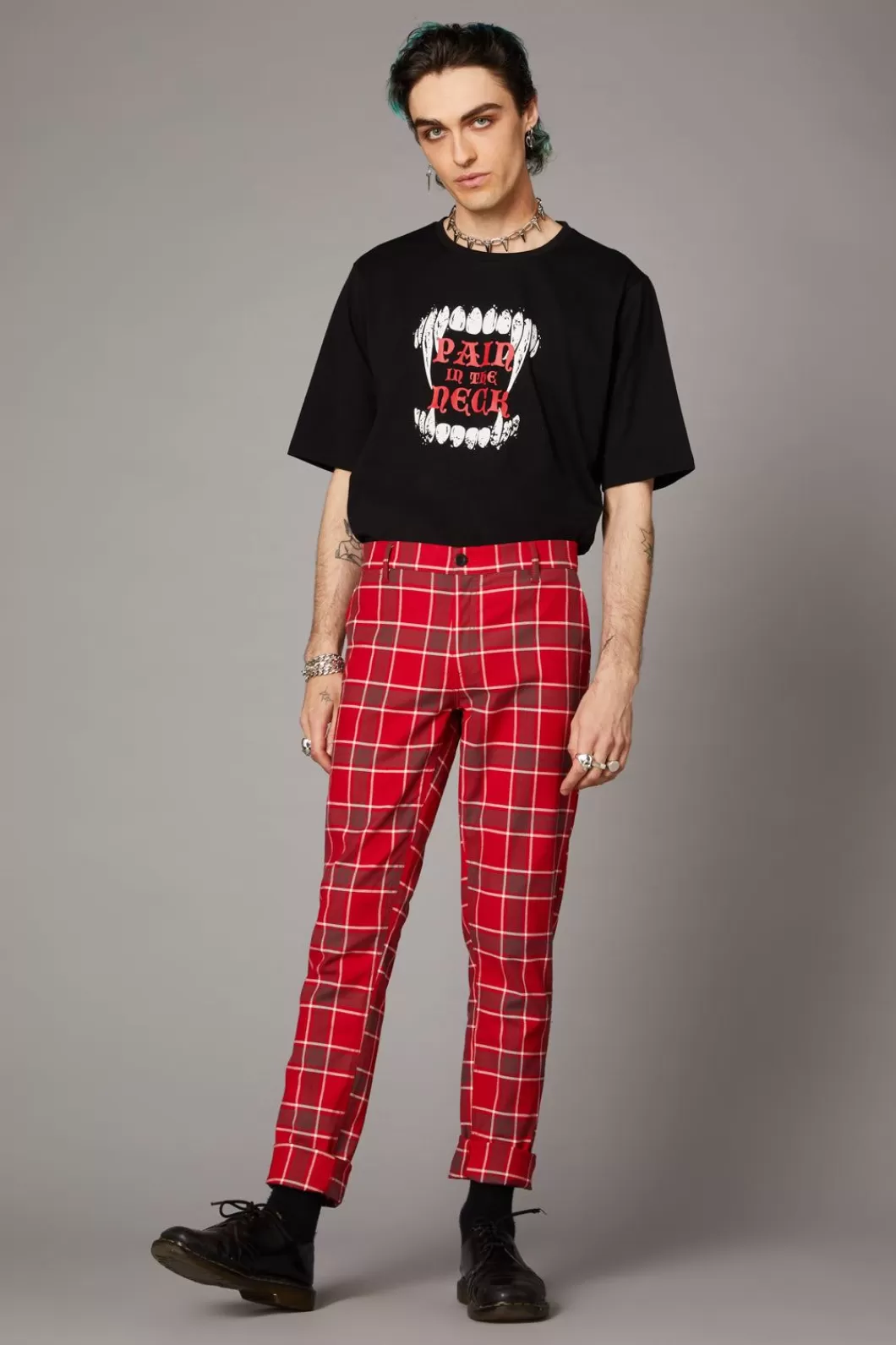 Pants & Shorts<Black Friday Punk Red Tartan Unisex Pant