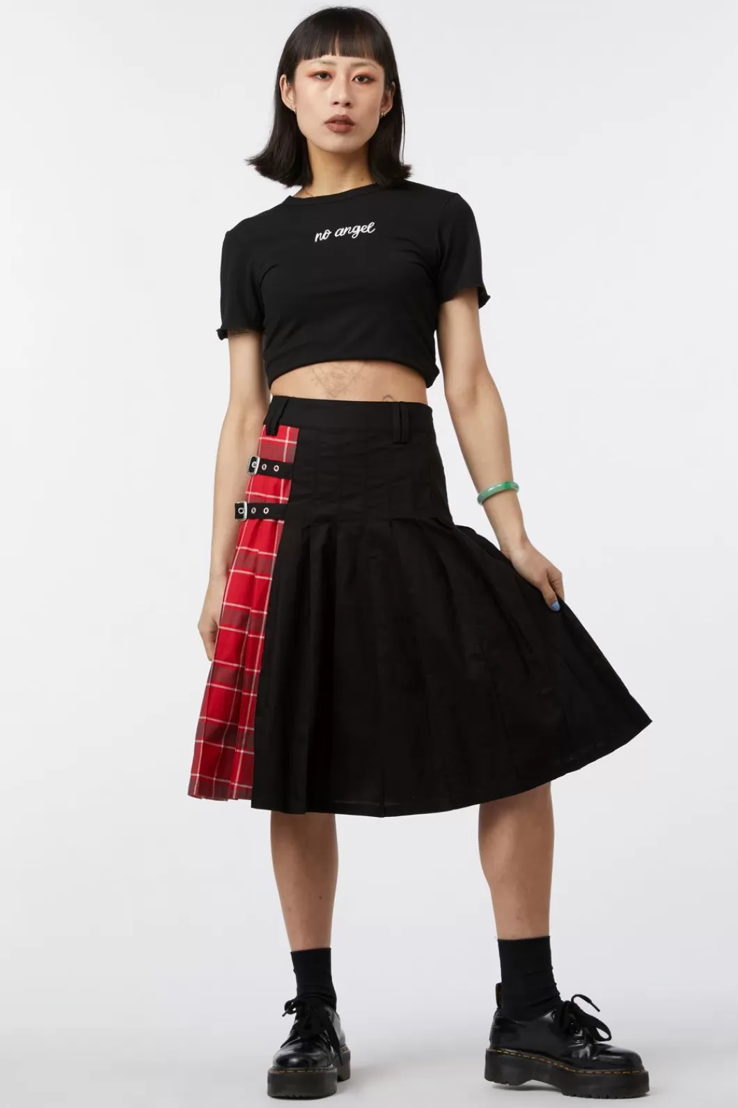 Pants & Shorts<Black Friday Punk Red Tartan Unisex Skirt