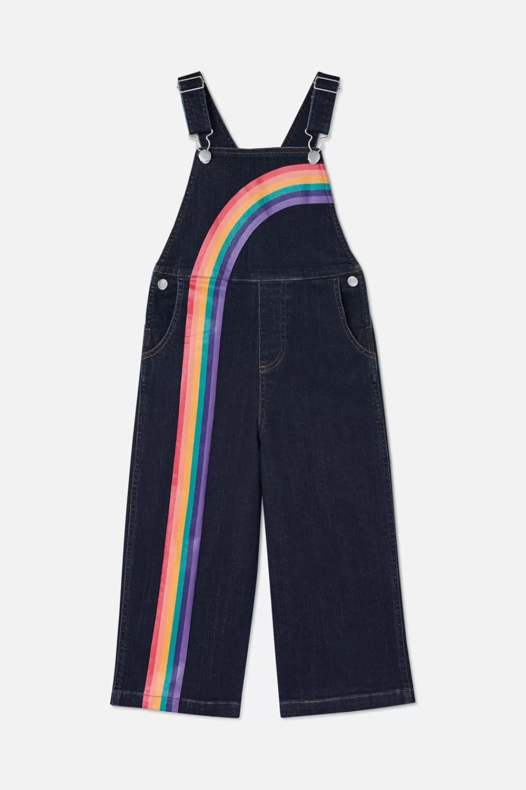 Bottoms<Dangerkids Rainbow Denim Kids Overalls