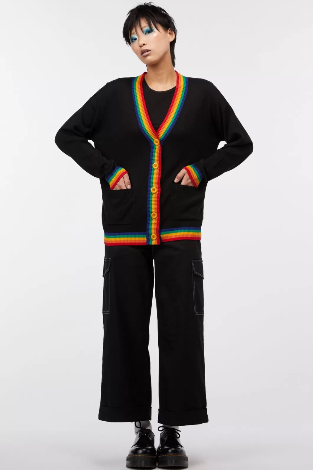 Knitwear & Cardis<Dangerfield Rainbow Ringer Cardi