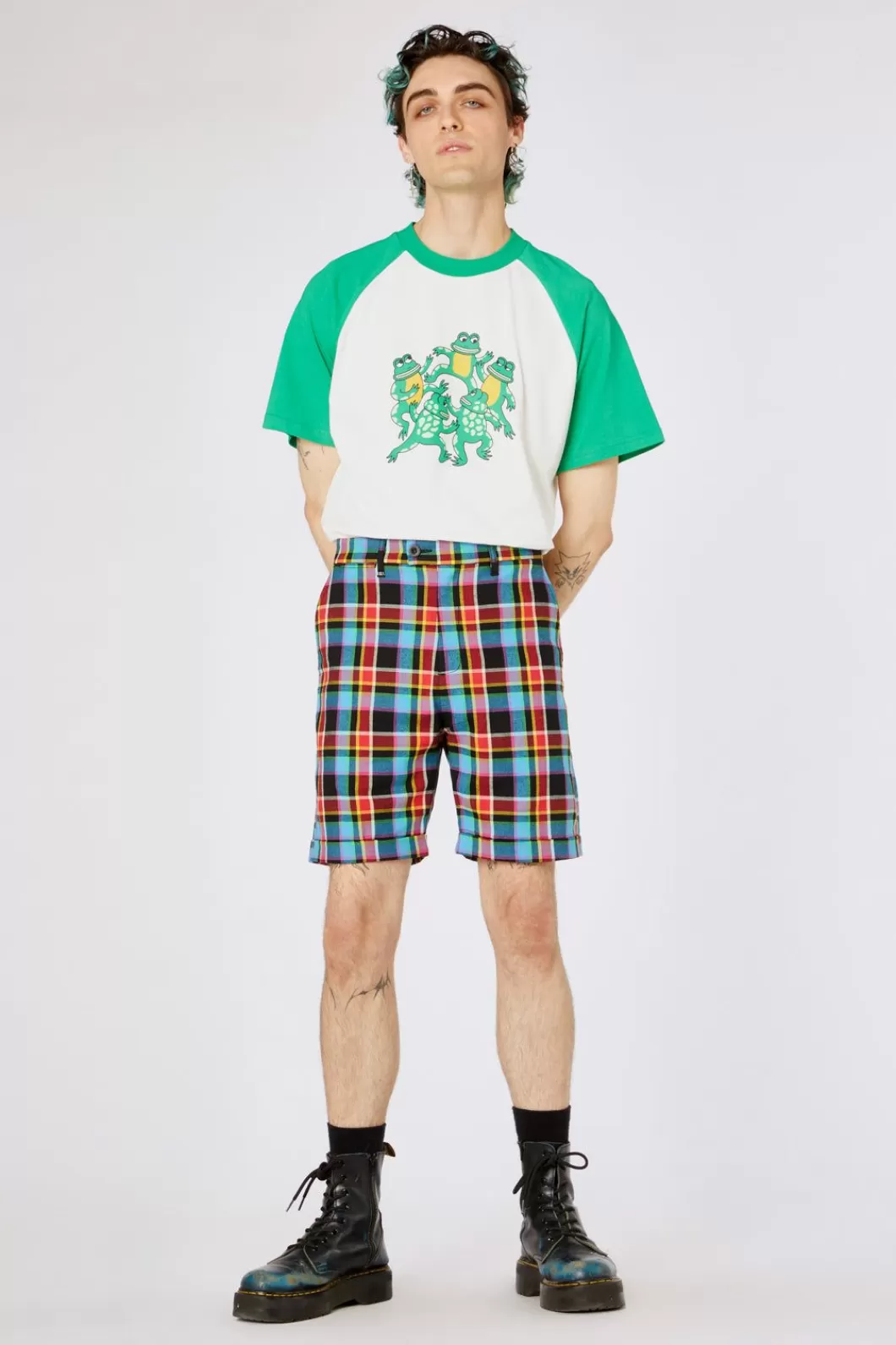 Pants & Shorts<Dangerfield Rainbow Tartan Twill Short