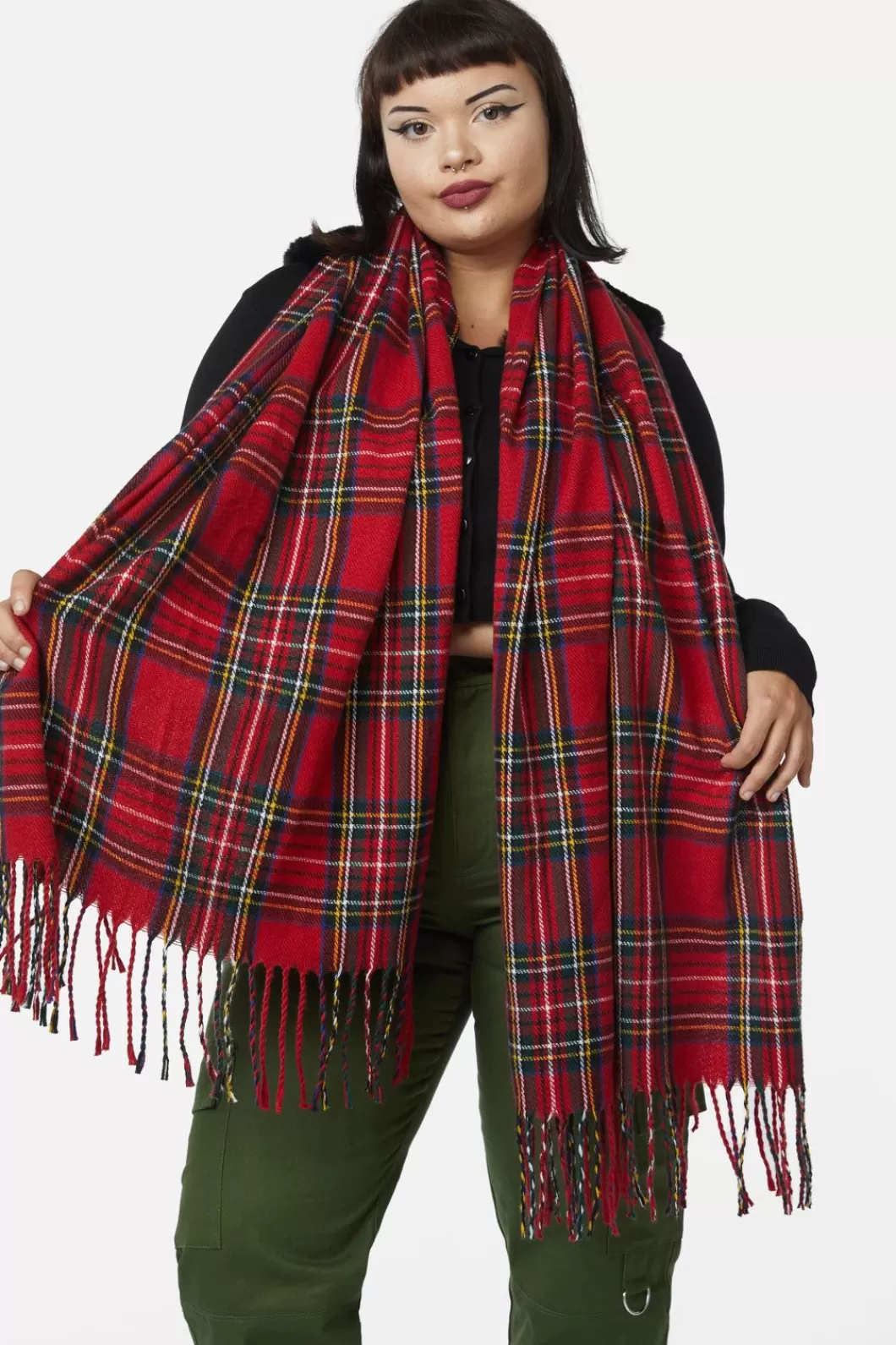 Scarves & Bandanas<Dangerfield Red Tartan Scarf