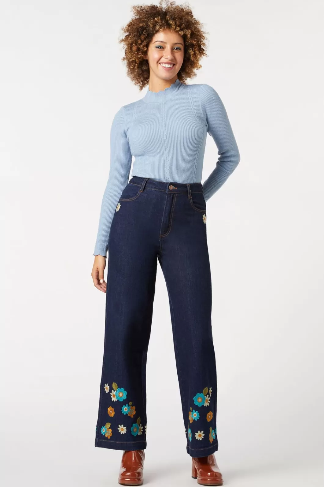 Pants & Jumpsuits<Princess Highway Sally Embroidered Jean