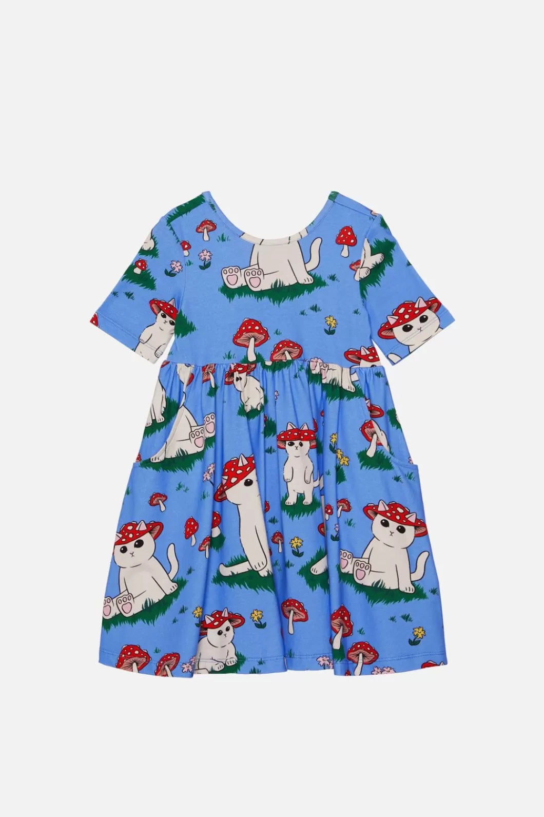 Dresses & Pinafores<Dangerkids Shroom Cats Kids Jersey Dress