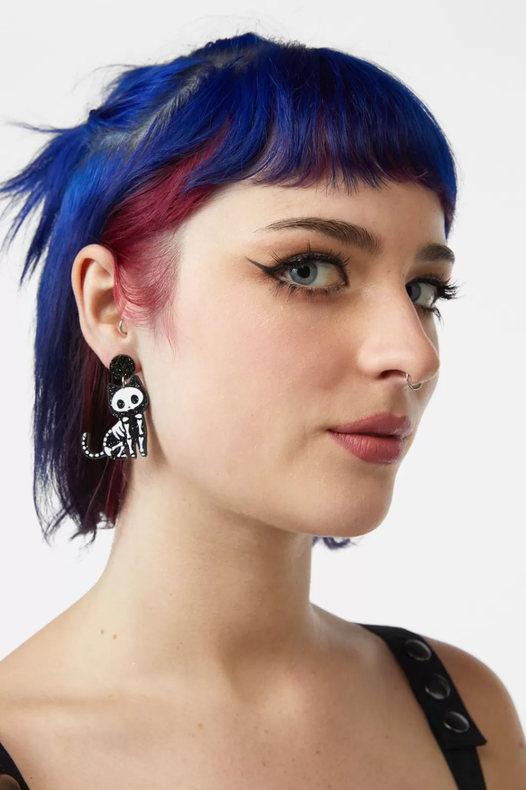 Jewellery<Dangerfield Skeleton Cat Earrings