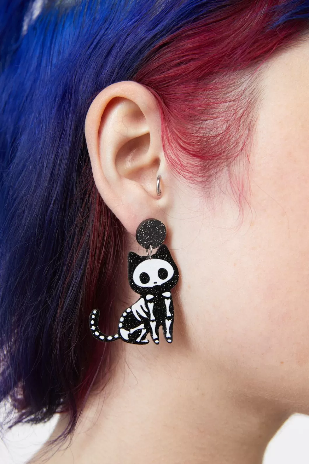 Jewellery<Dangerfield Skeleton Cat Earrings