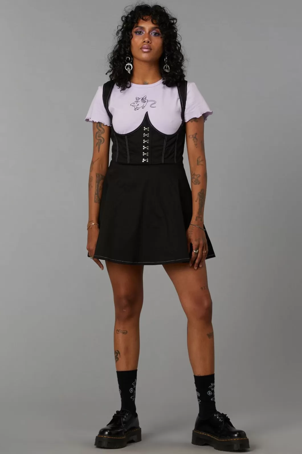 Dresses & Pinafores<Black Friday Skyline Goth Pinafore