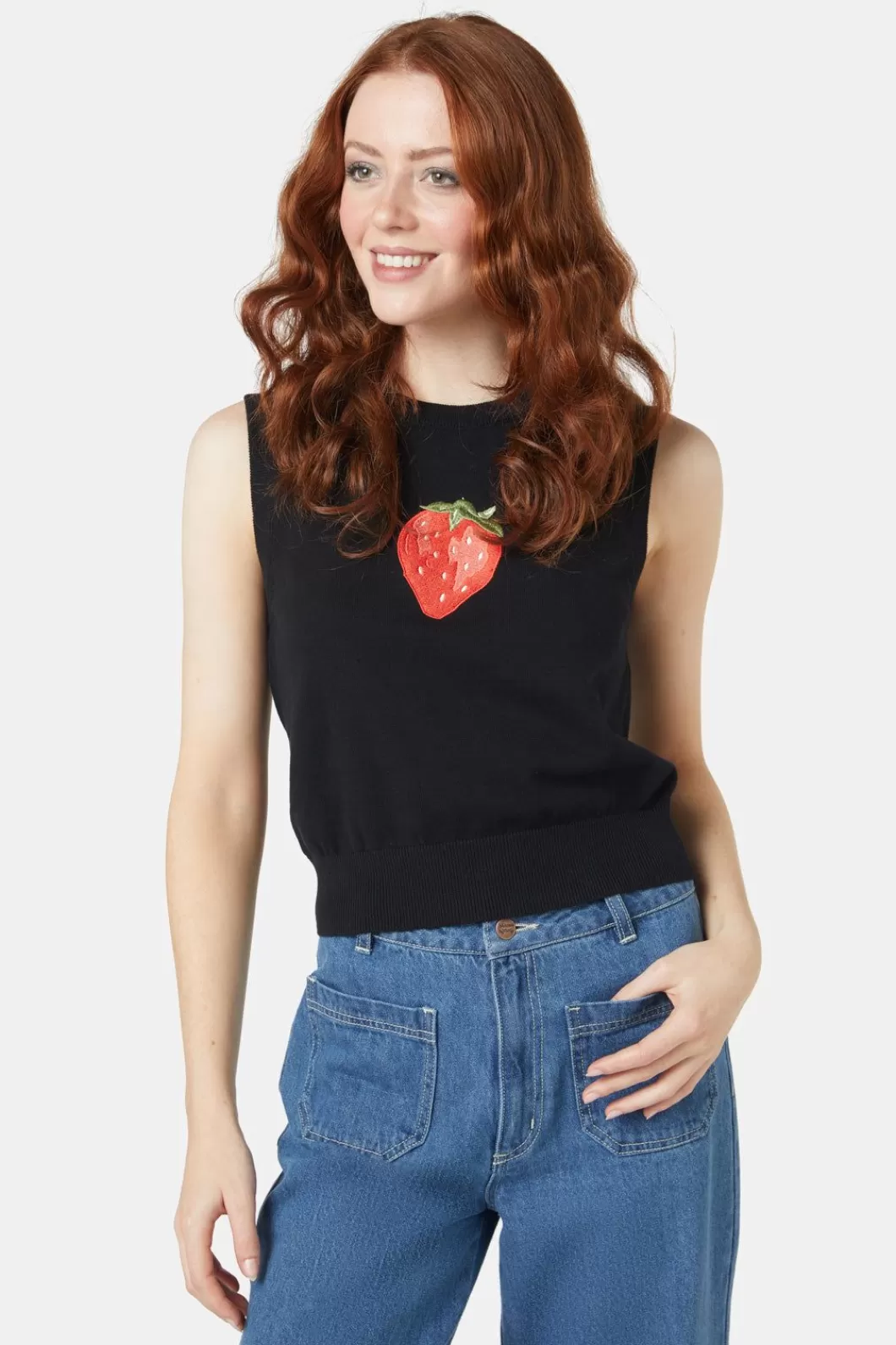 Blouses & Tops<Princess Highway Strawberry Emb Vest