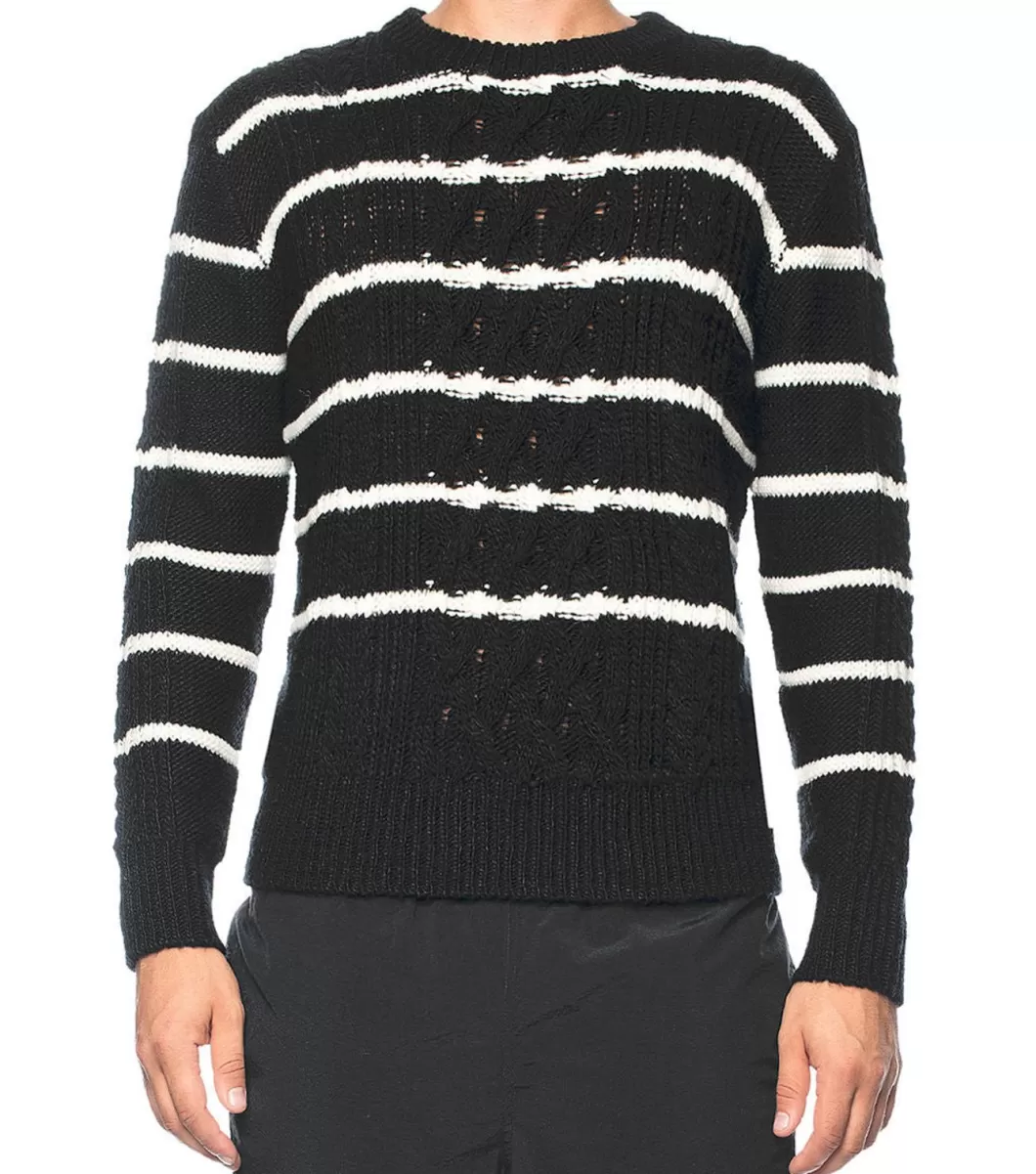 Jumpers & Knits<Dangerfield Striped Cable Jumper