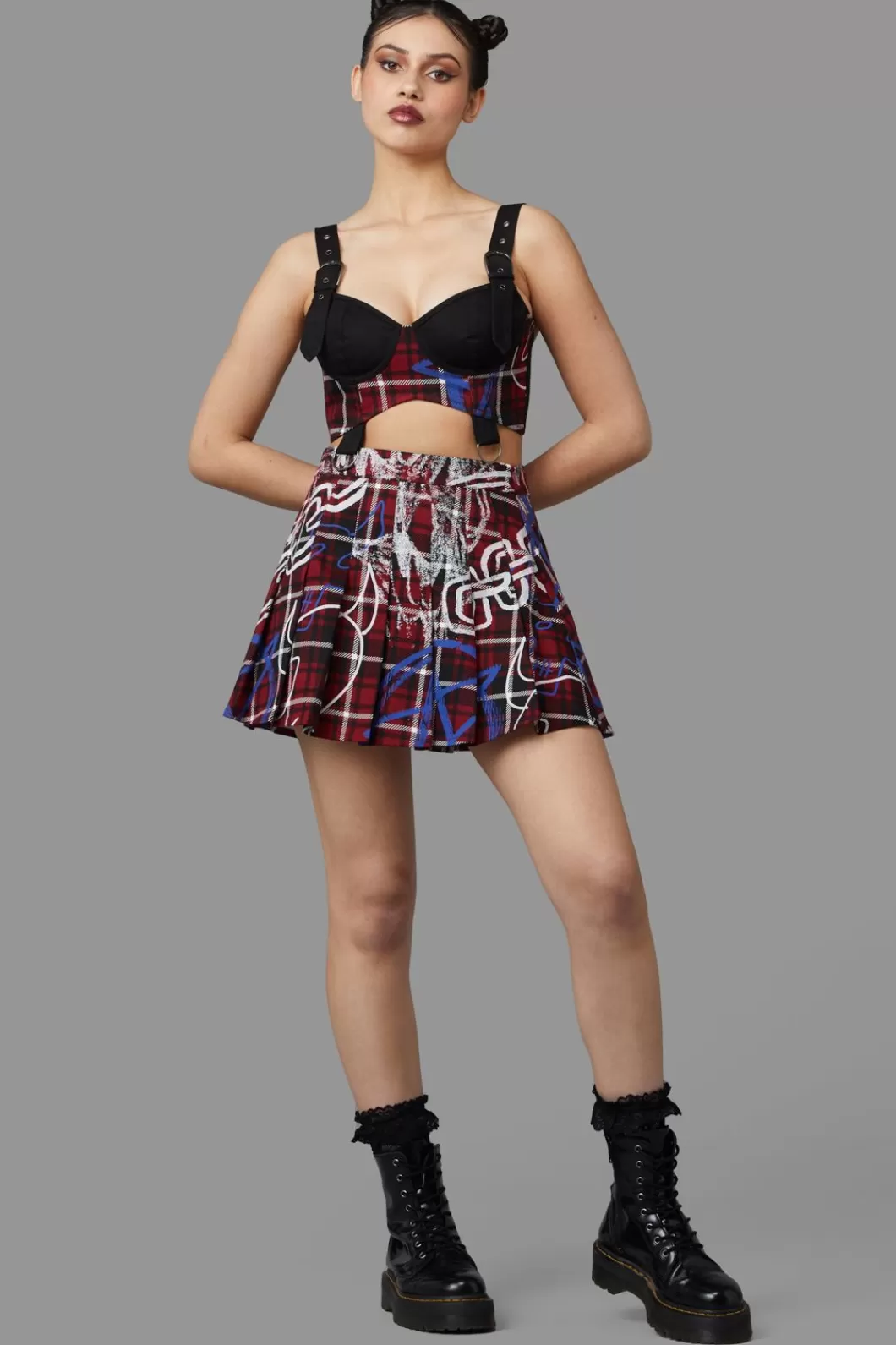 Skirts & Skorts<Black Friday Tag Tartan Miniskirt