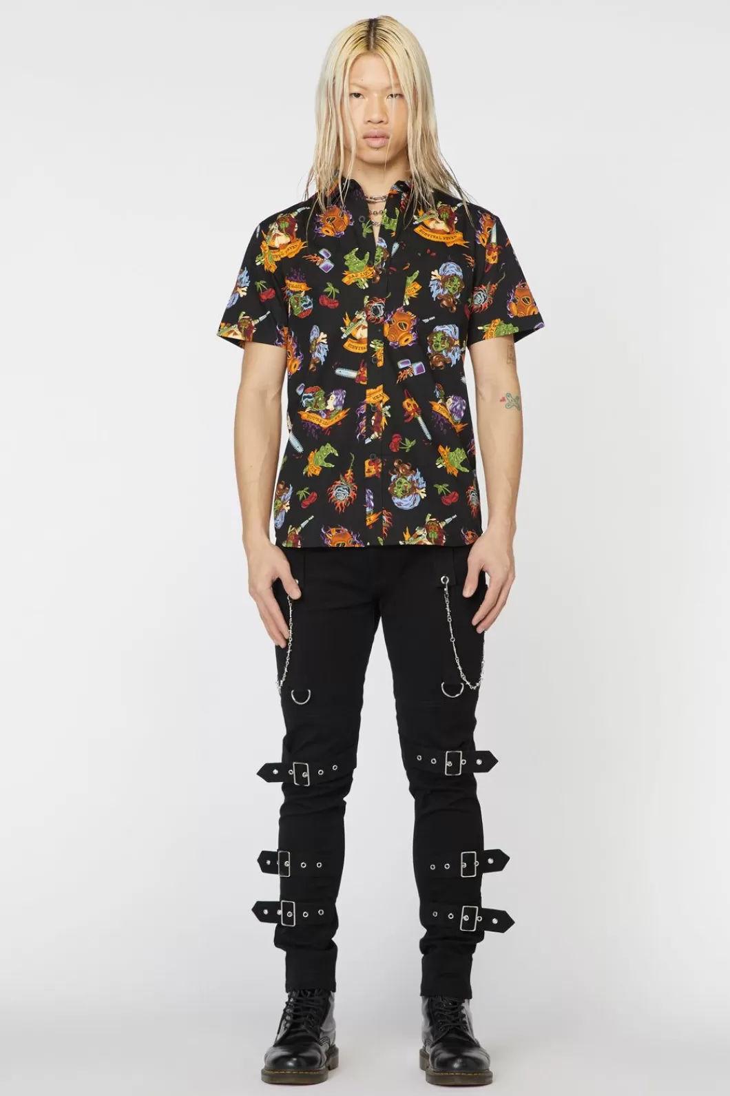 Shirts & Tees<Dangerfield Tattoo Zombie Print Shirt