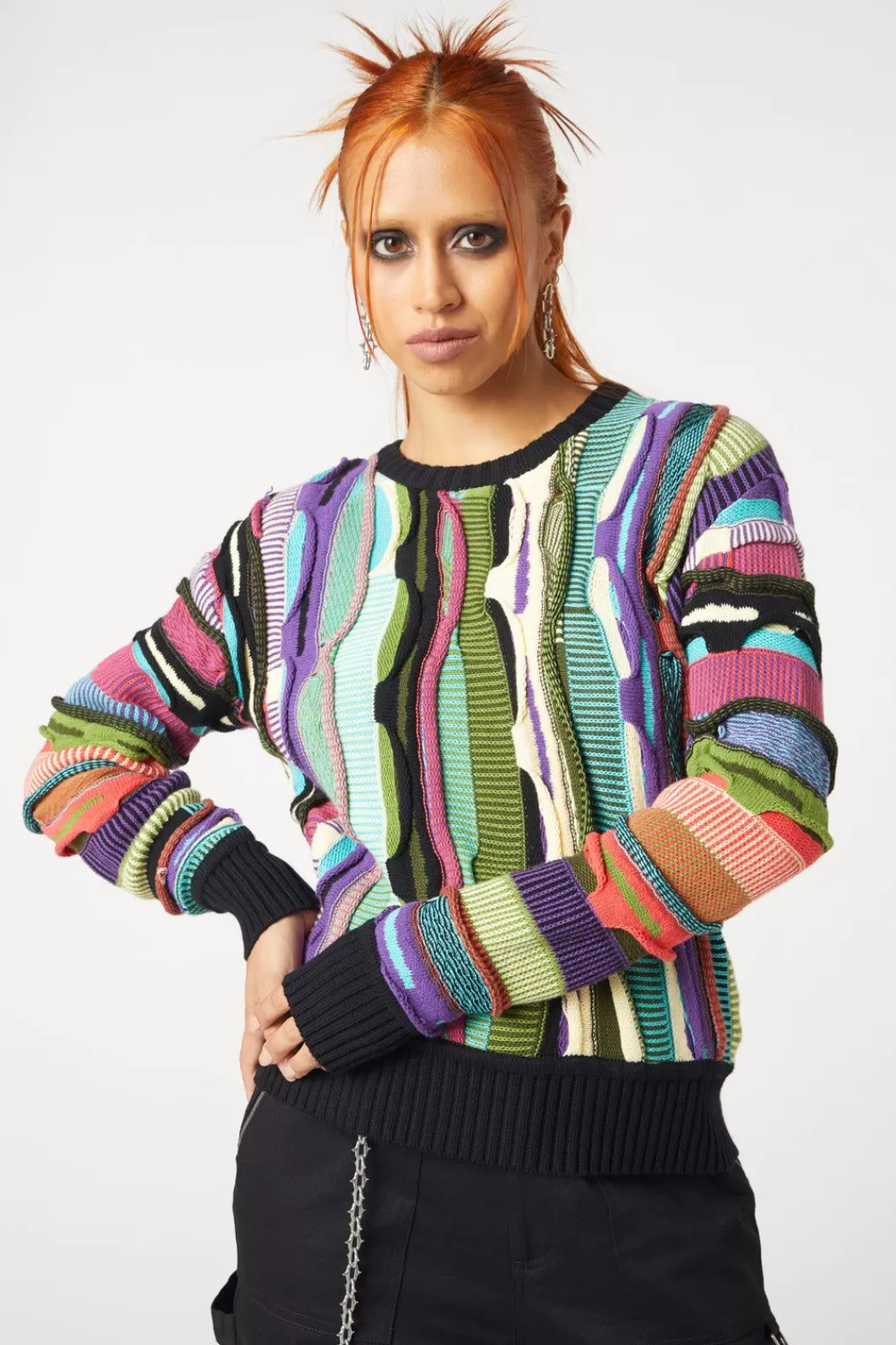 Knitwear & Cardis<Dangerfield Textured Rage Knit Jumper