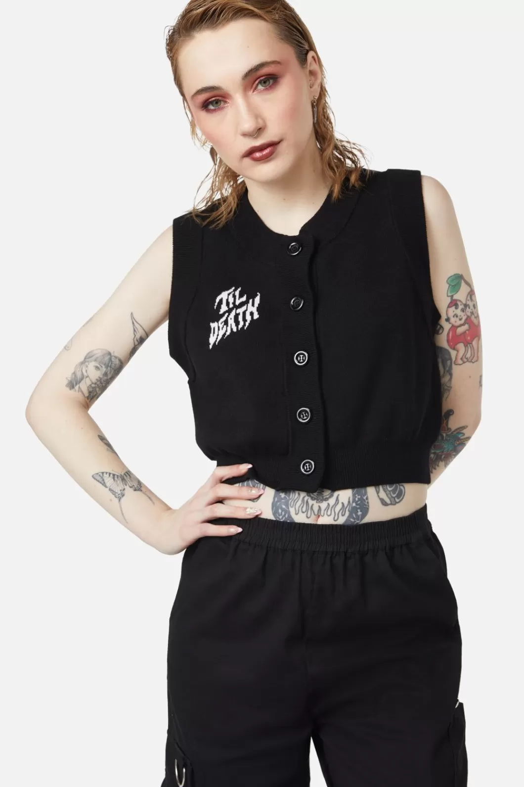 Blouses & Tops<Dangerfield Til Death Button Vest