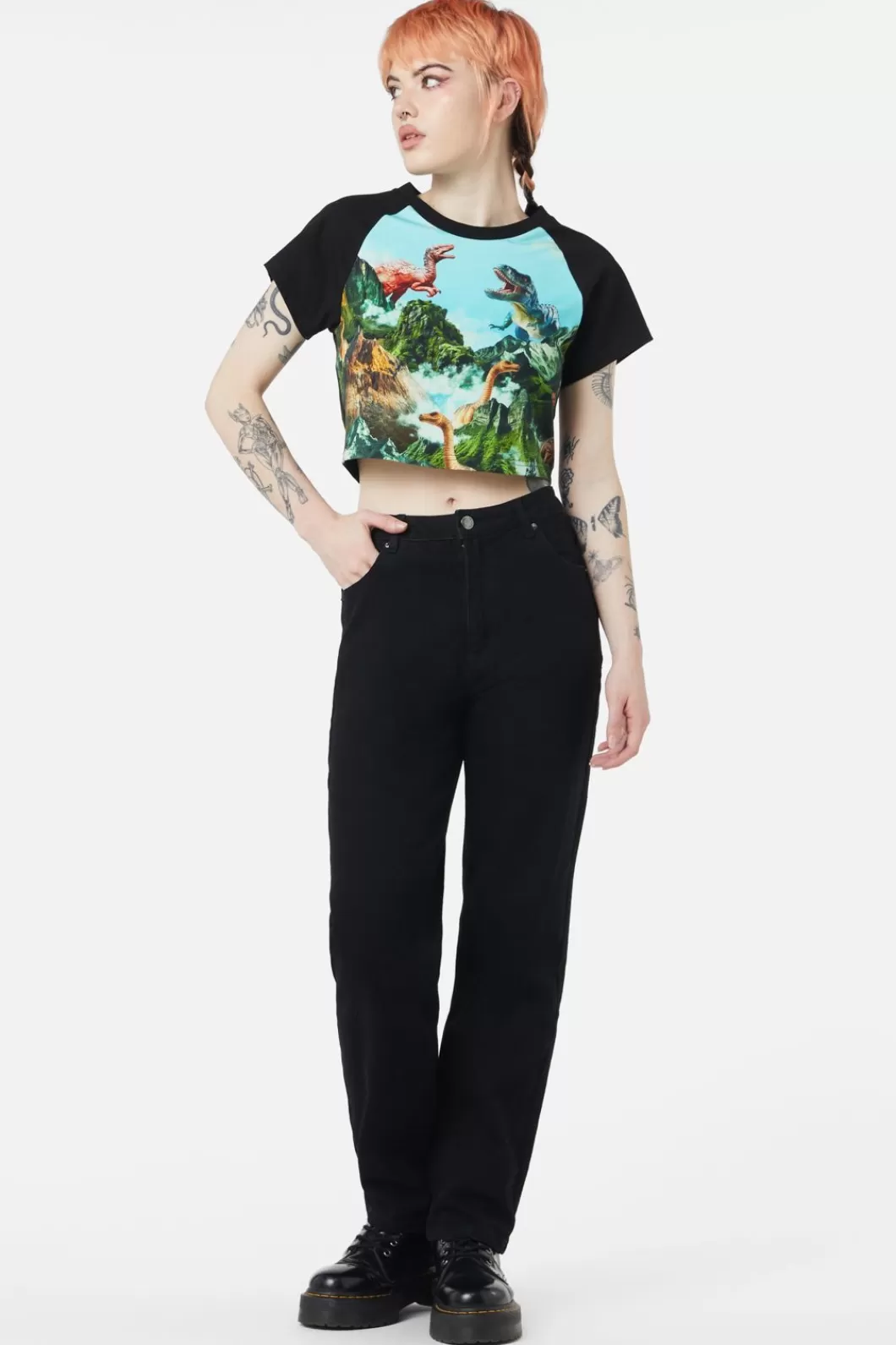 Blouses & Tops<Dangerfield Triassic Scene Baby Tee