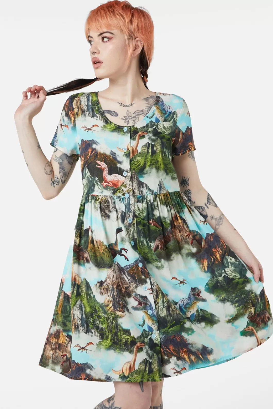 Dresses & Pinafores<Dangerfield Triassic Scene Printed Dress