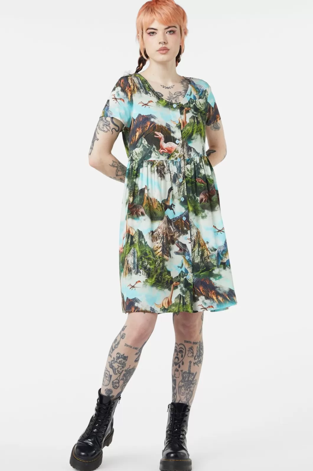 Dresses & Pinafores<Dangerfield Triassic Scene Printed Dress