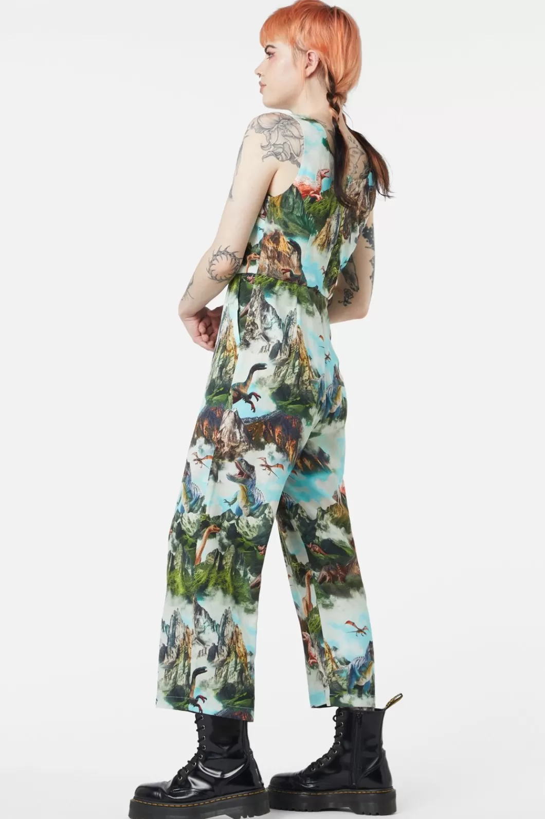 Pants & Jumpsuits<Dangerfield Triassic Scene Printed Jumpsuit