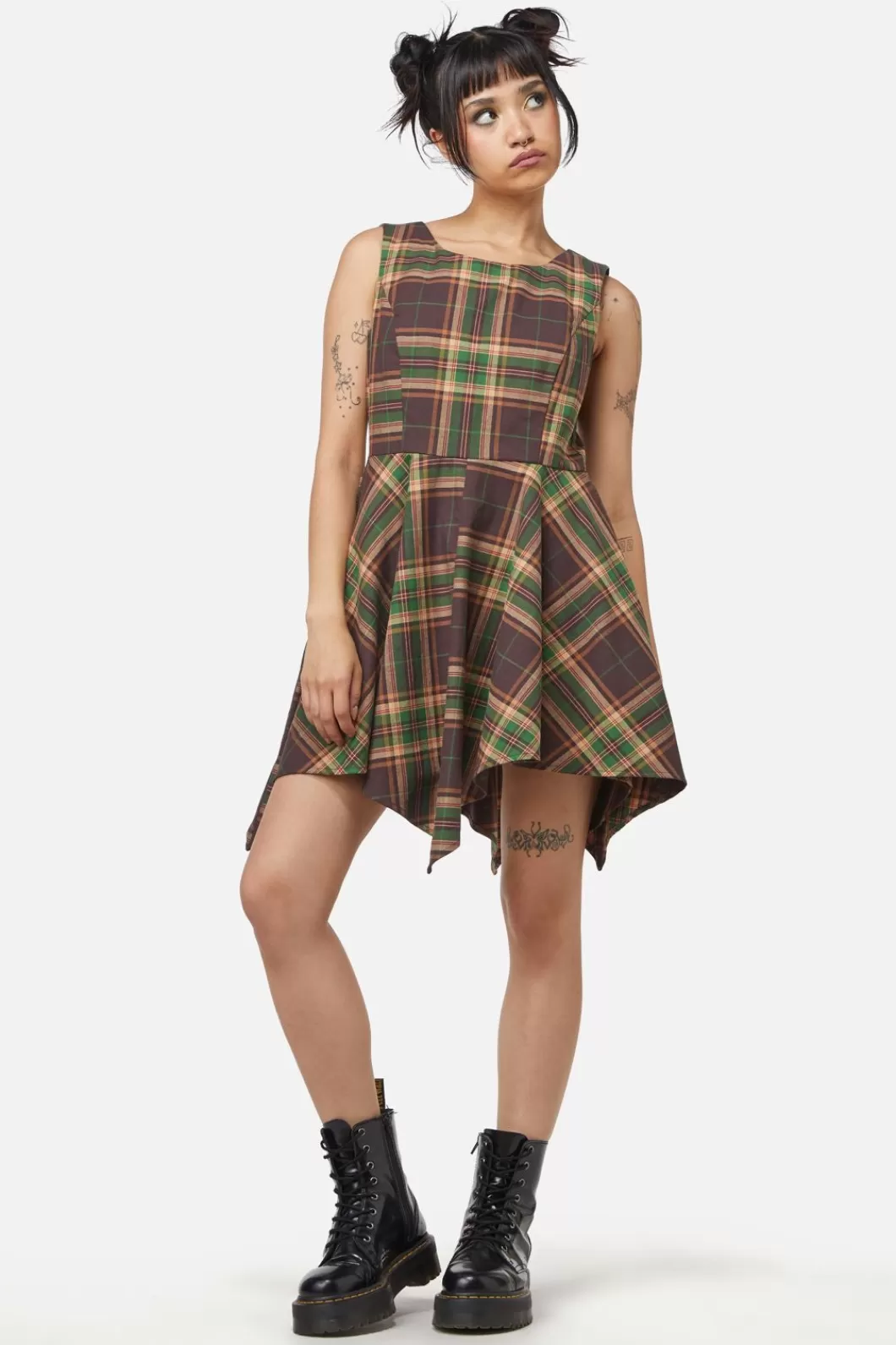 Dresses & Pinafores<Dangerfield Triassic Tartan Handkerchief Pinny