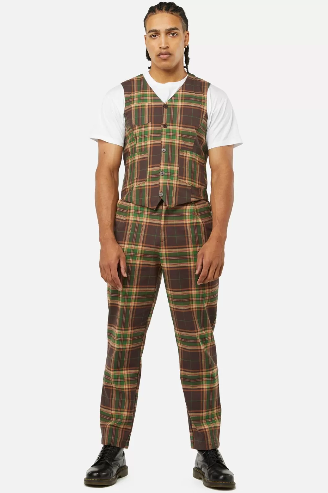 Coats & Jackets<Dangerfield Triassic Tartan Pocket Vest