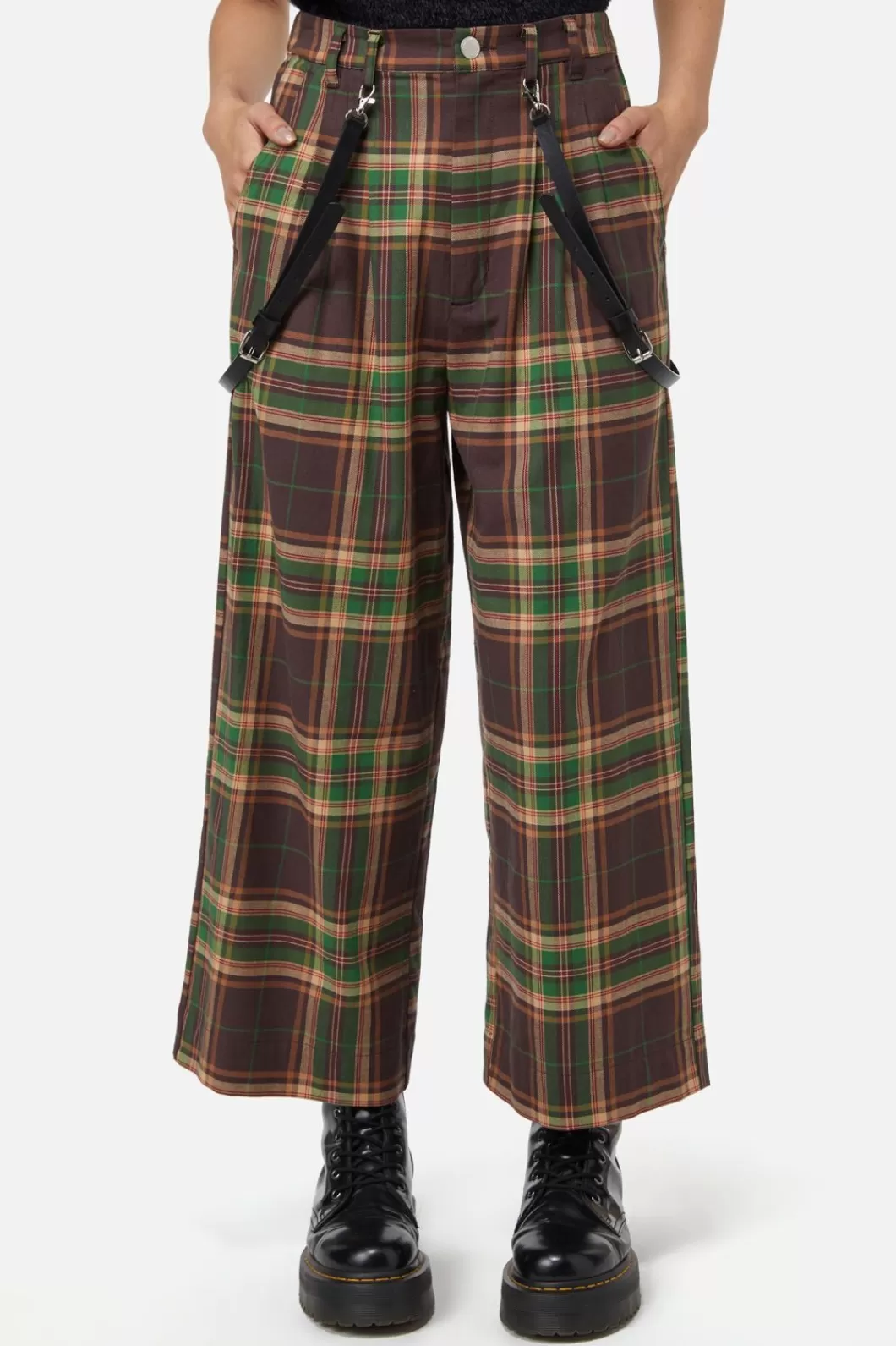 Pants & Jumpsuits<Dangerfield Triassic Tartan Wide Leg Pant