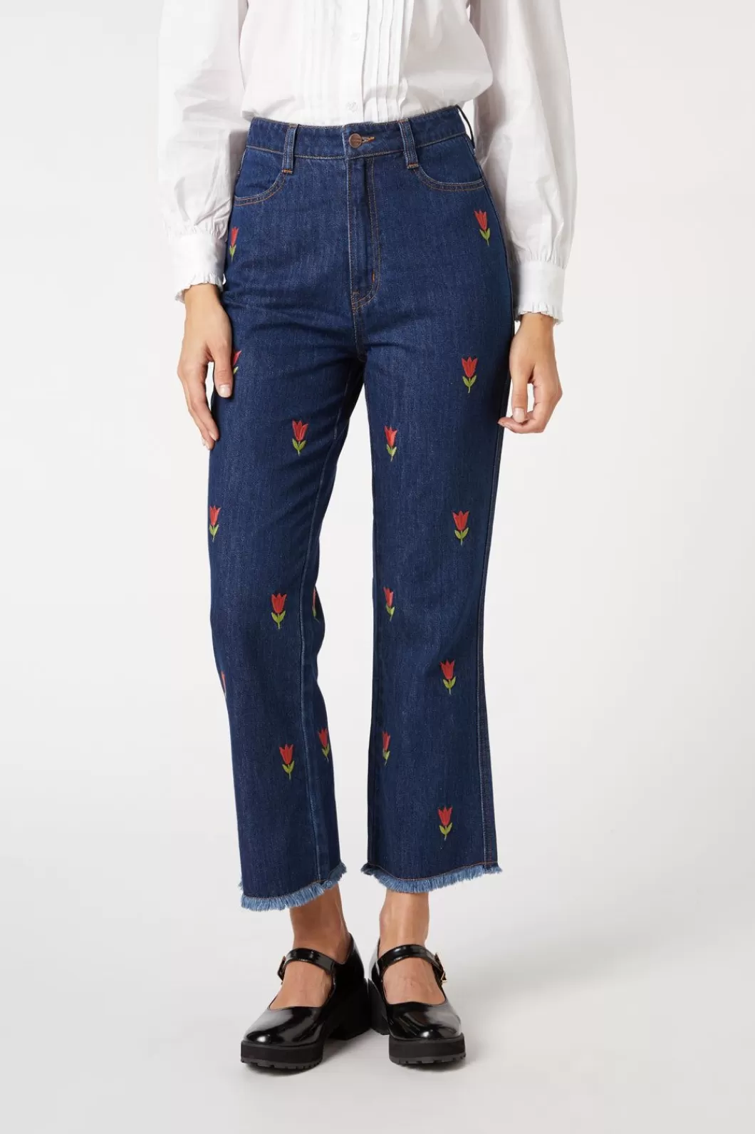 Pants & Jumpsuits<Princess Highway Tulip Embroidered Jean